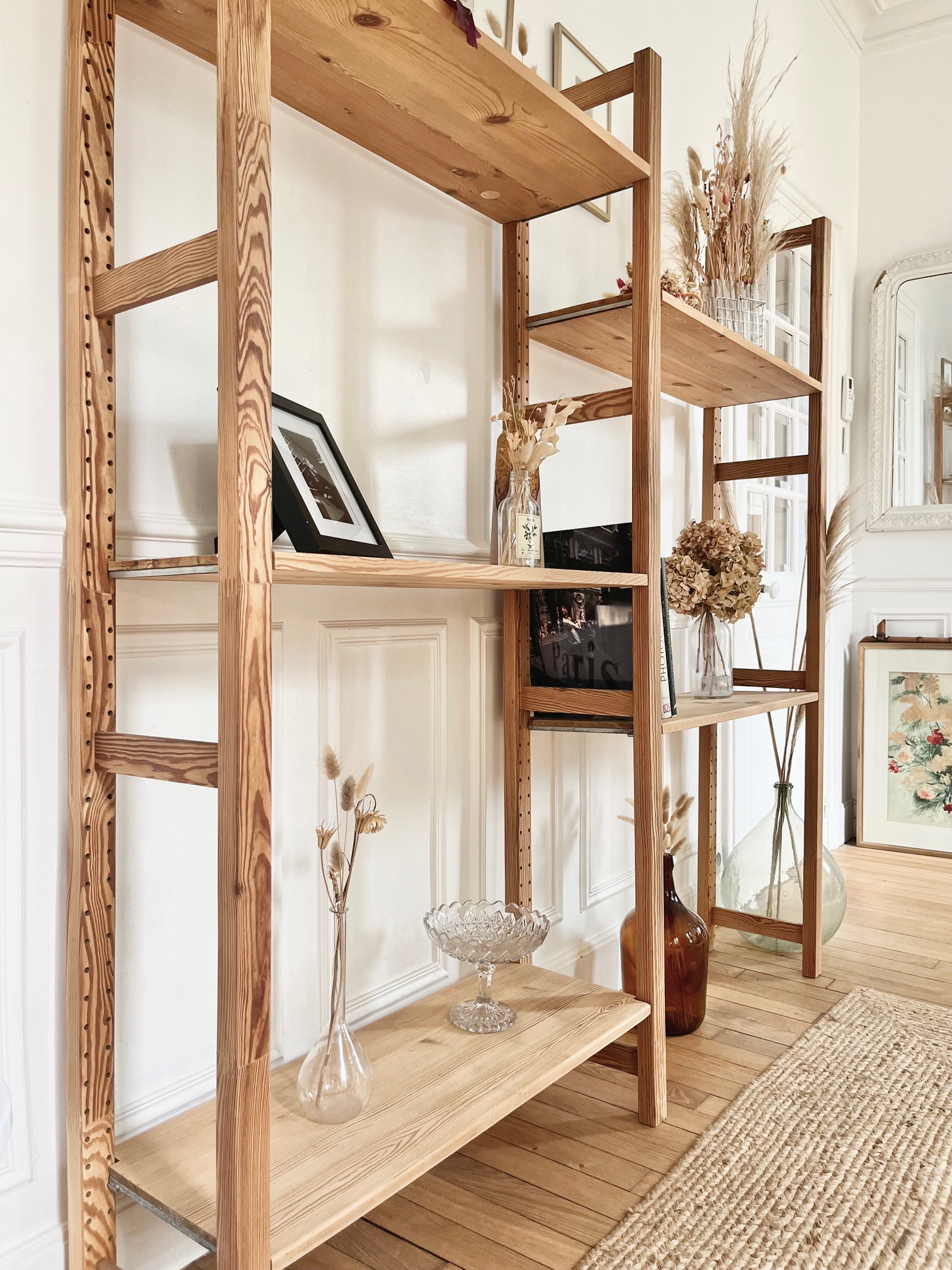 Étagère modulable en pin