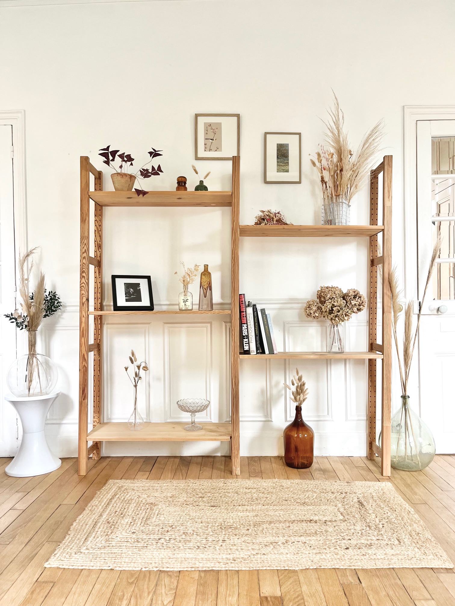 Étagère modulable en pin