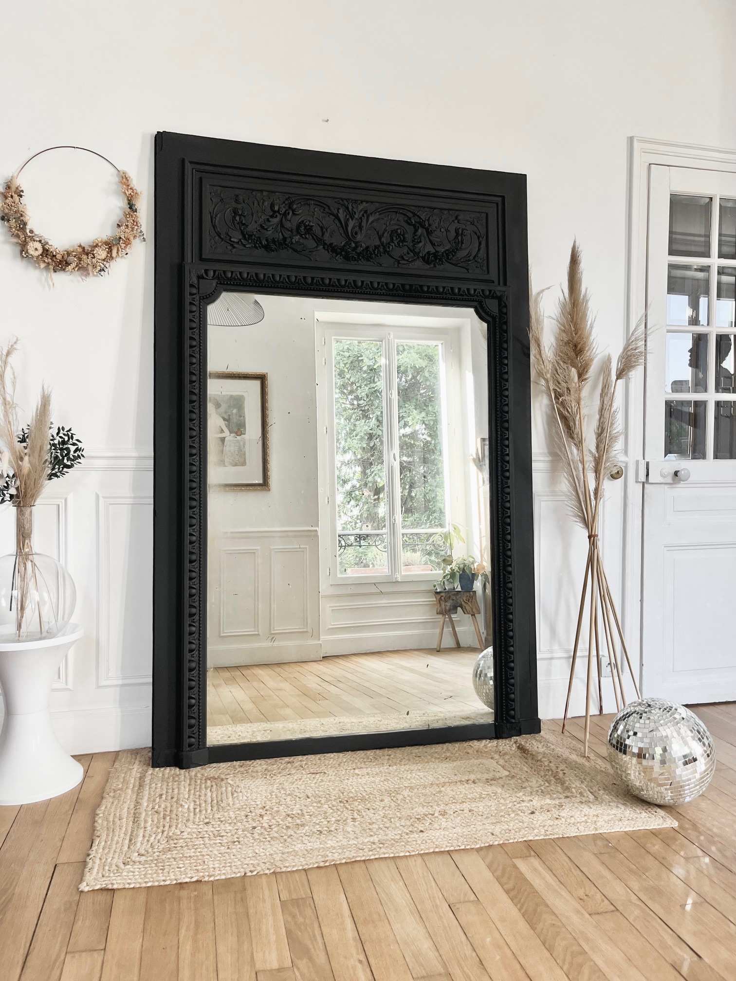 Grand miroir trumeau fin XIXème siècle