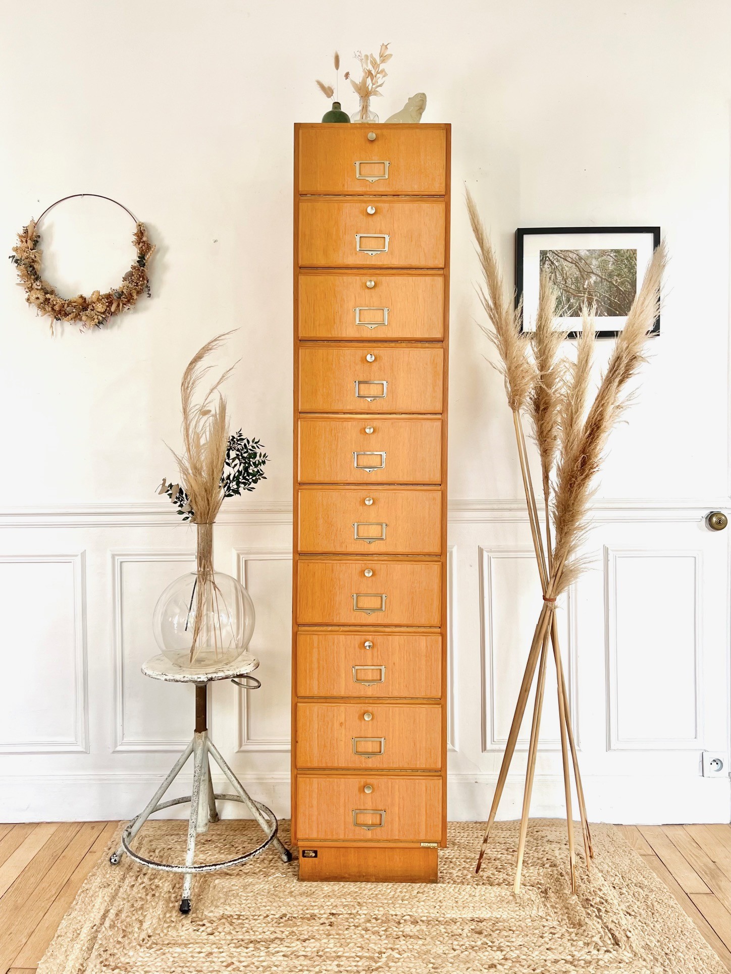 Meuble classeur en chêne 