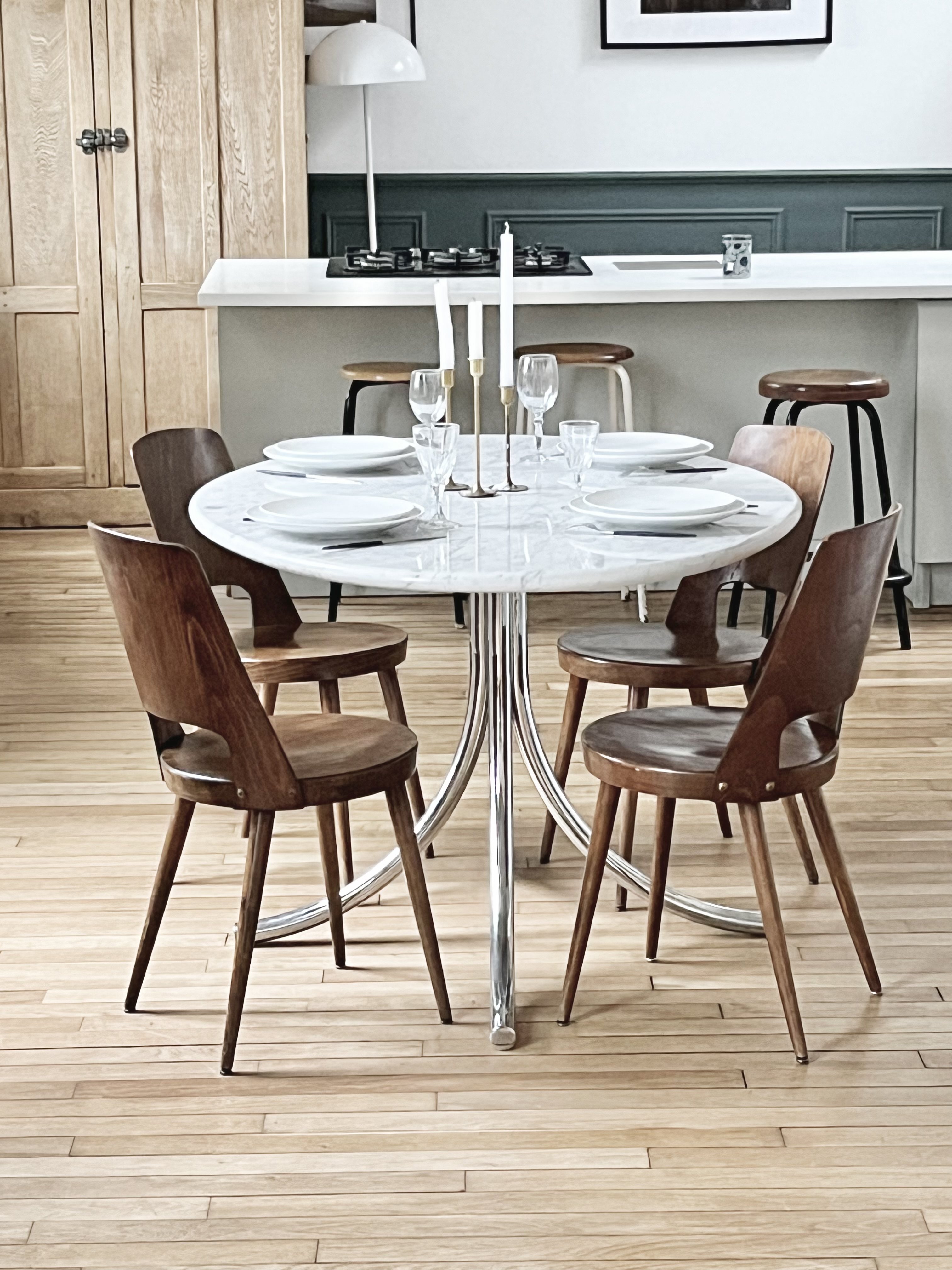 Table en marbre année 70 dlg Roche Bobois