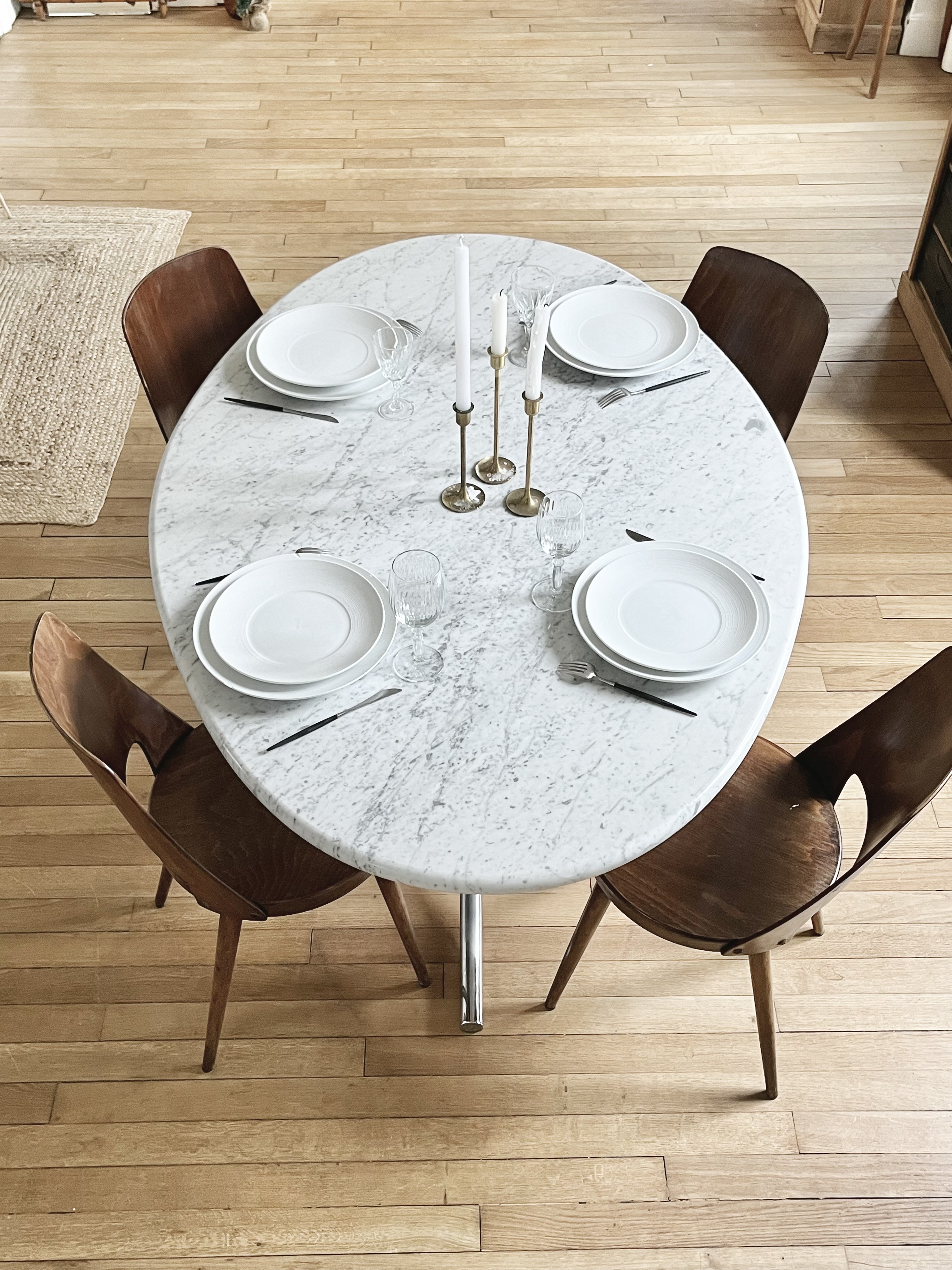 Table en marbre année 70 dlg Roche Bobois