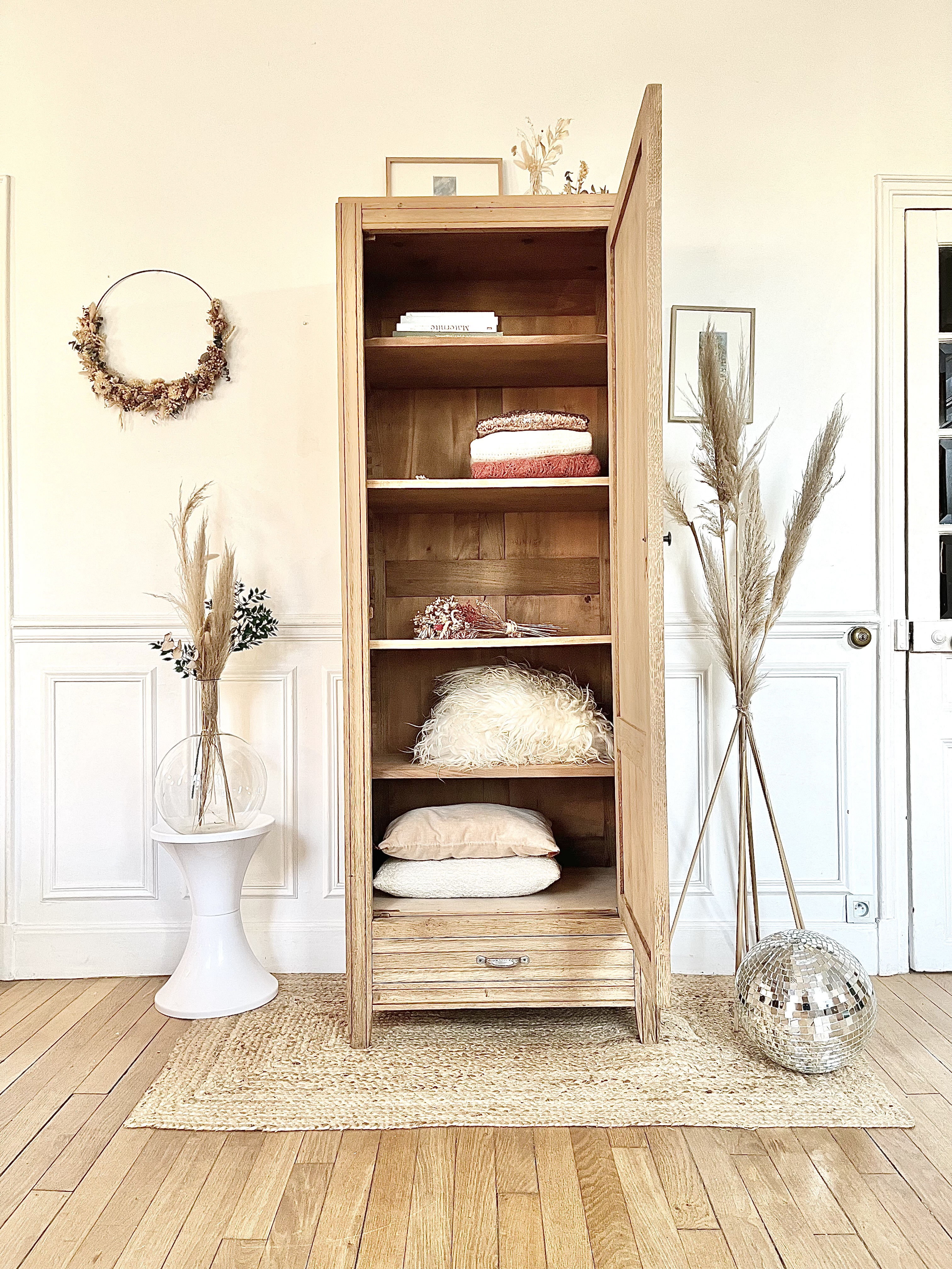 Bonnetière en chêne 