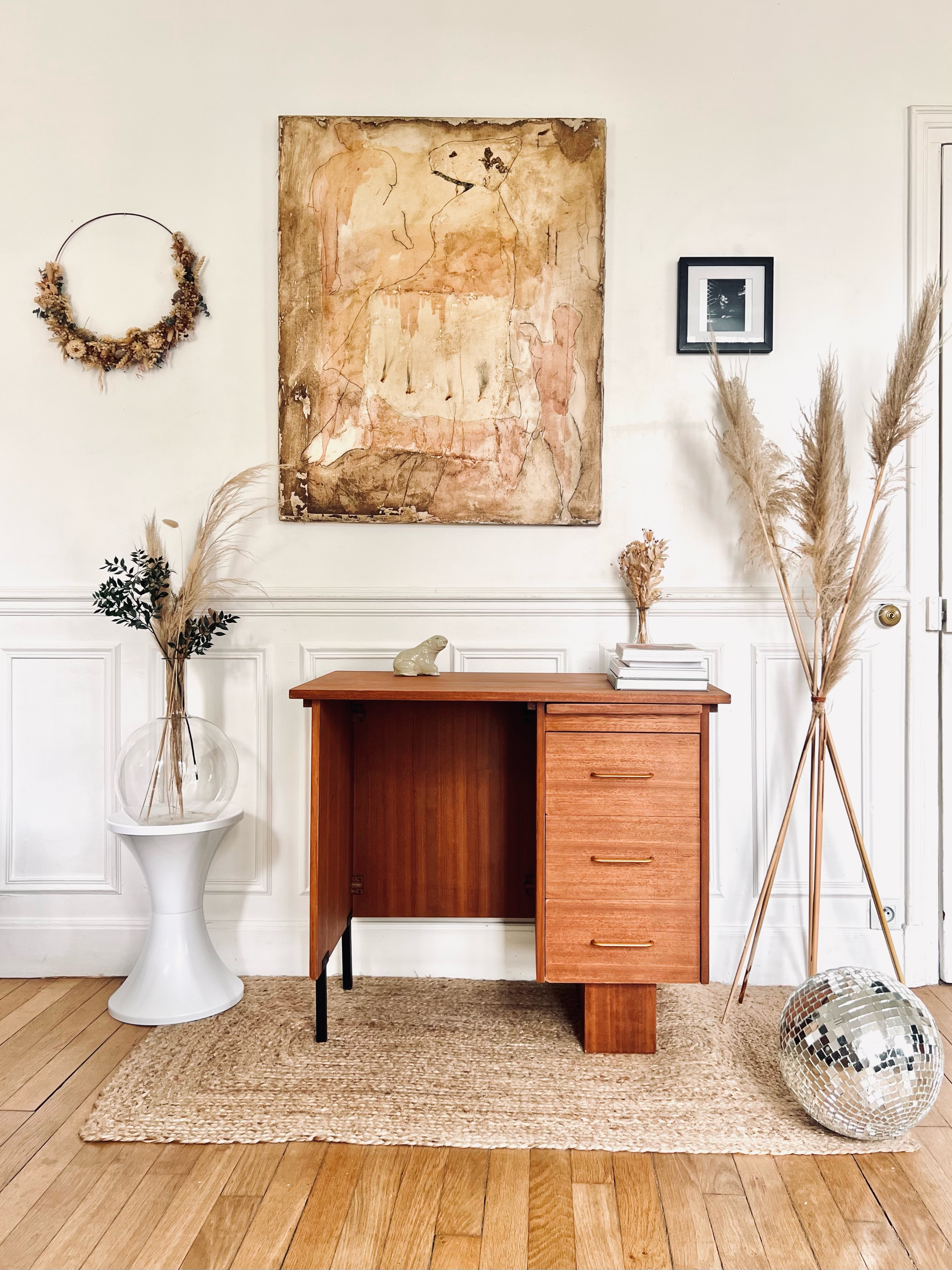 Bureau en teck Moderniste année 60