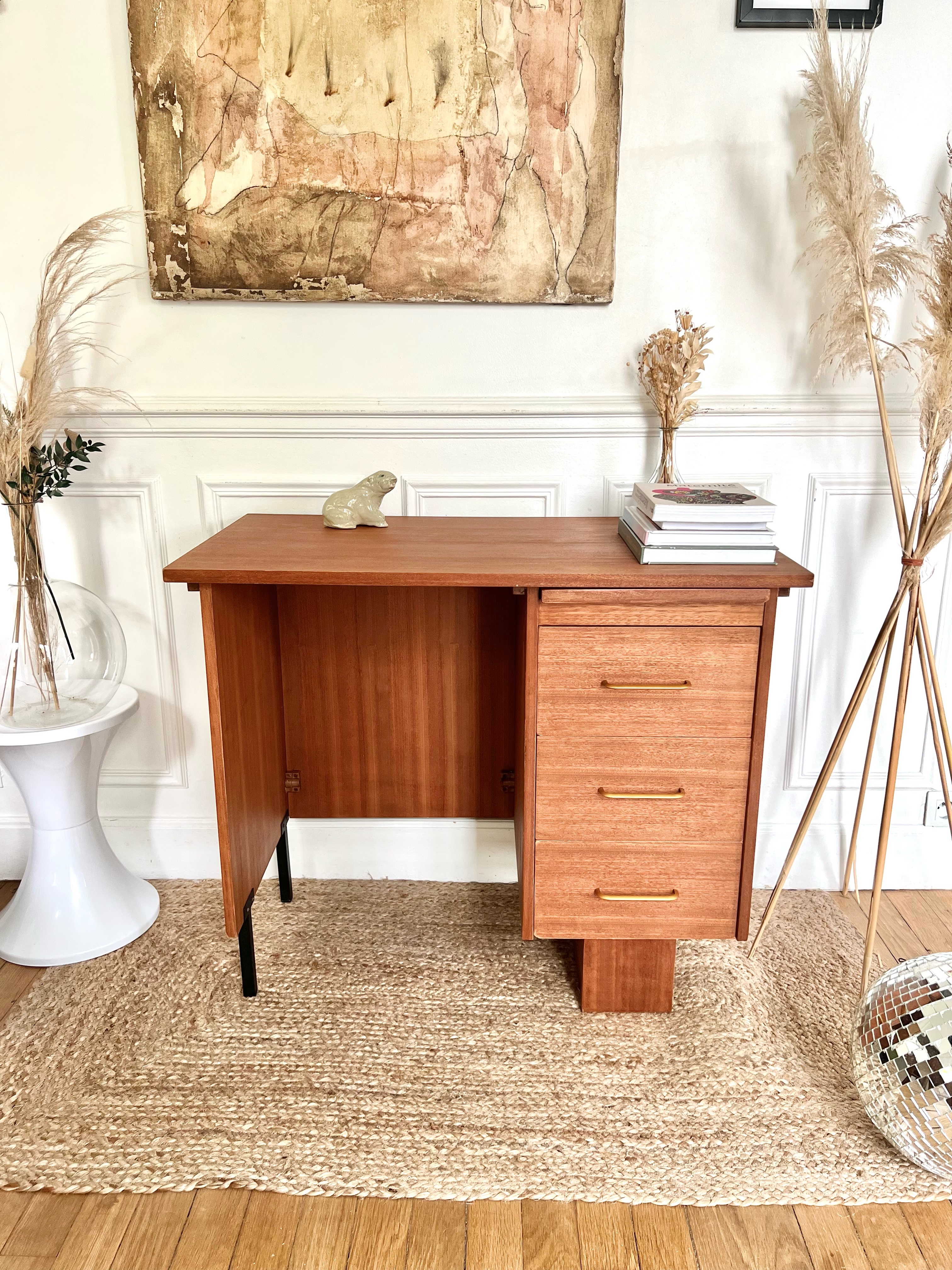 Bureau en teck Moderniste année 60