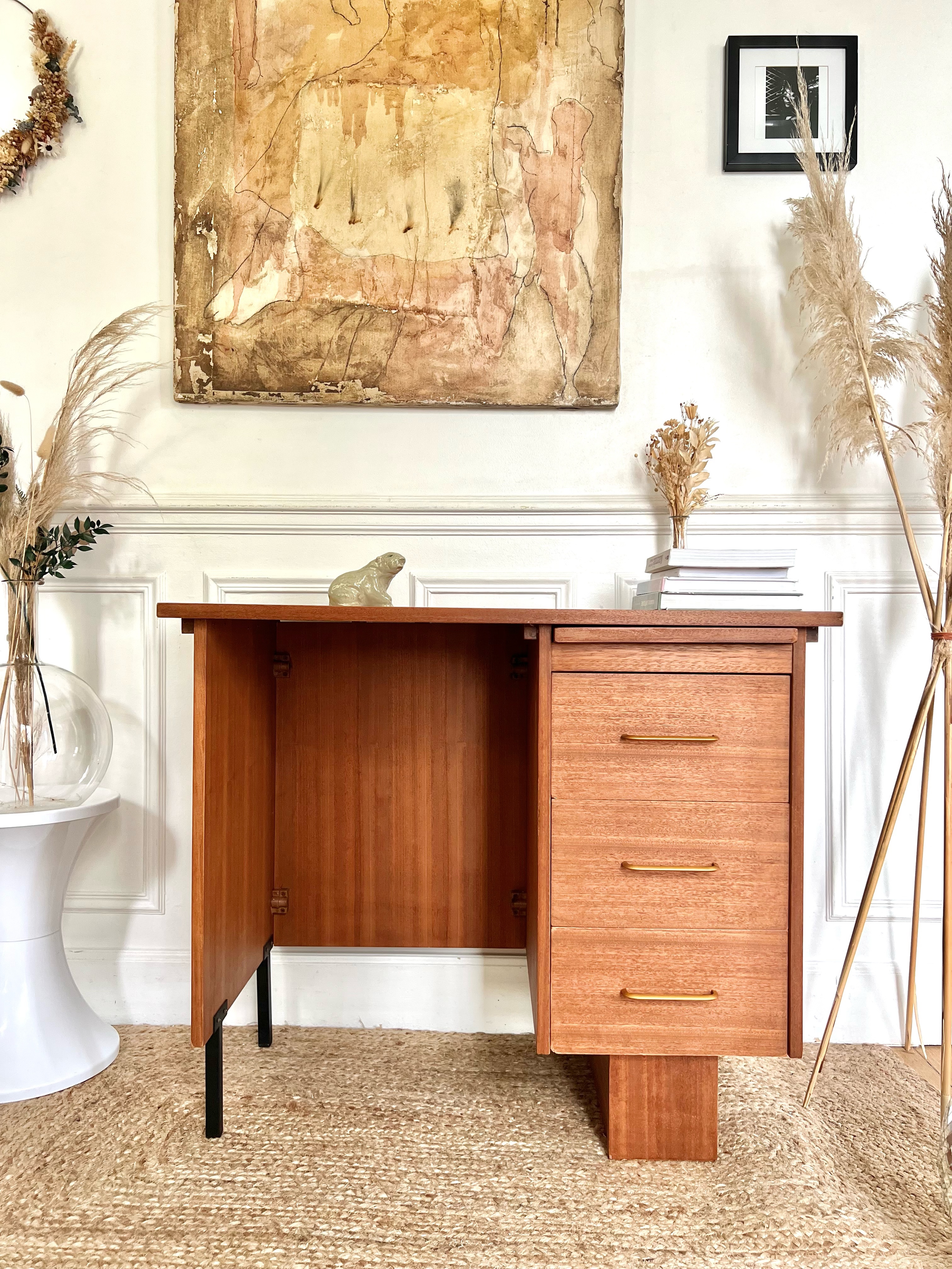 Bureau en teck Moderniste année 60