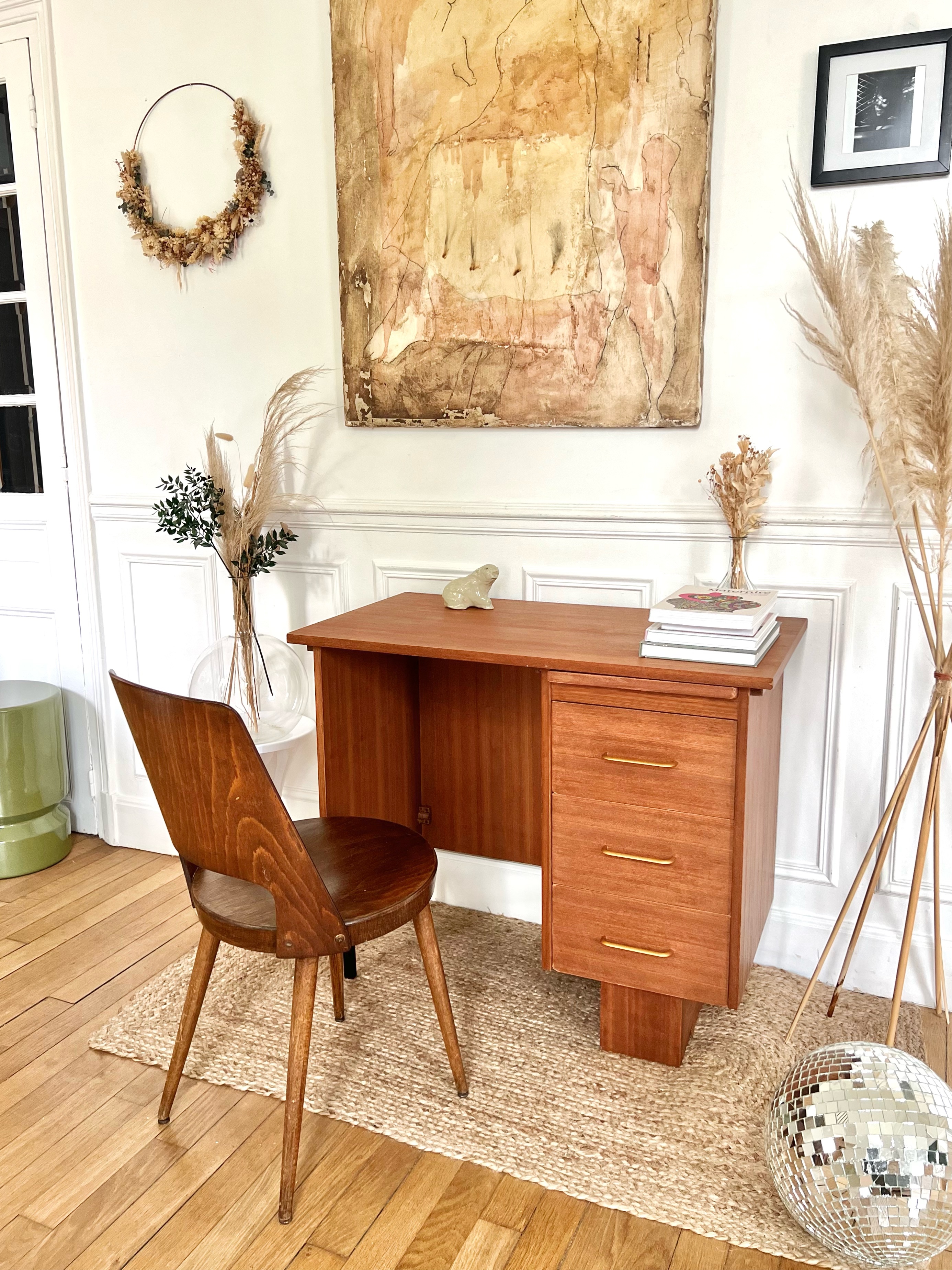 Bureau en teck Moderniste année 60