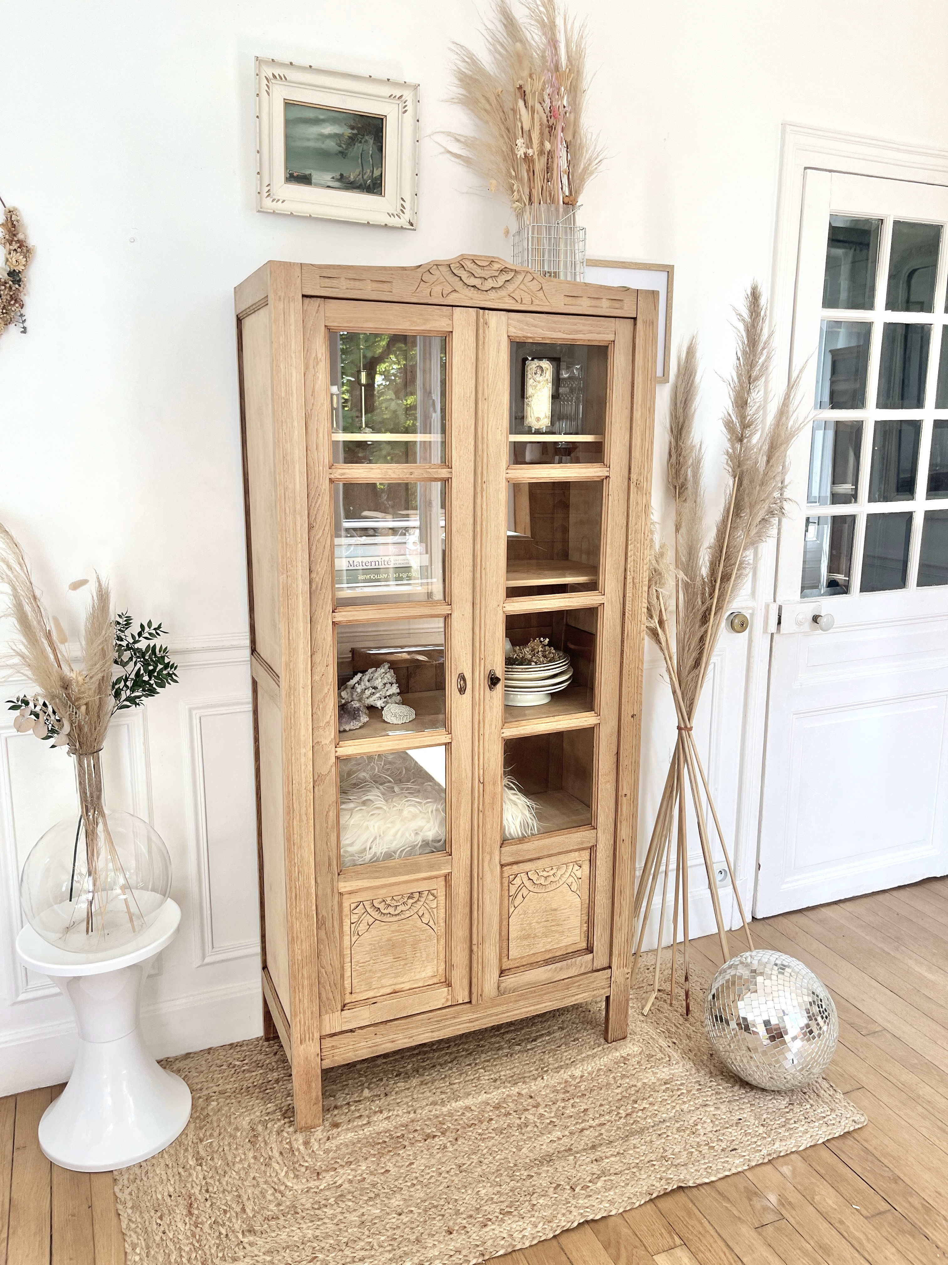 Armoire vitrée art déco 