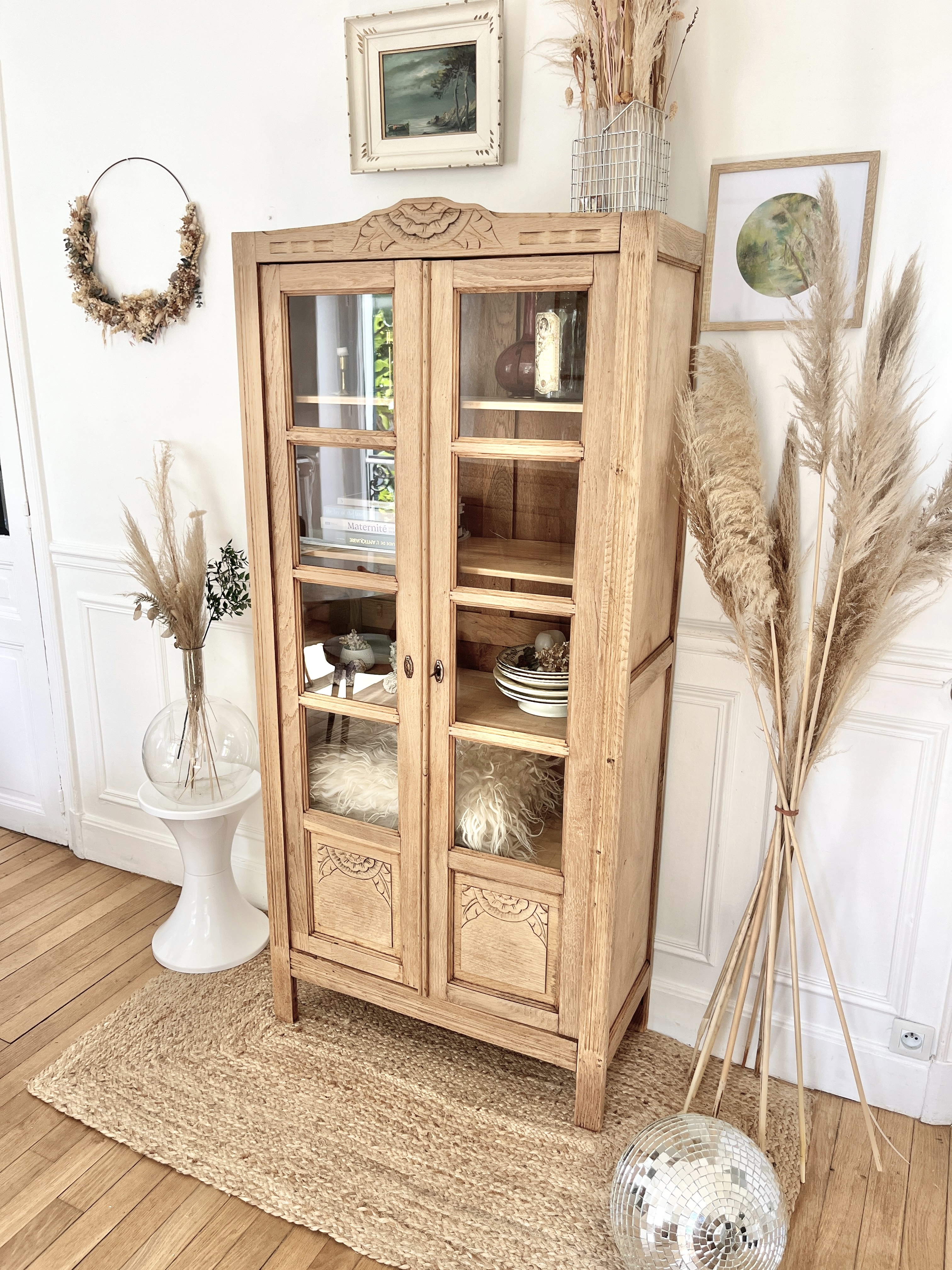 Armoire vitrée art déco 