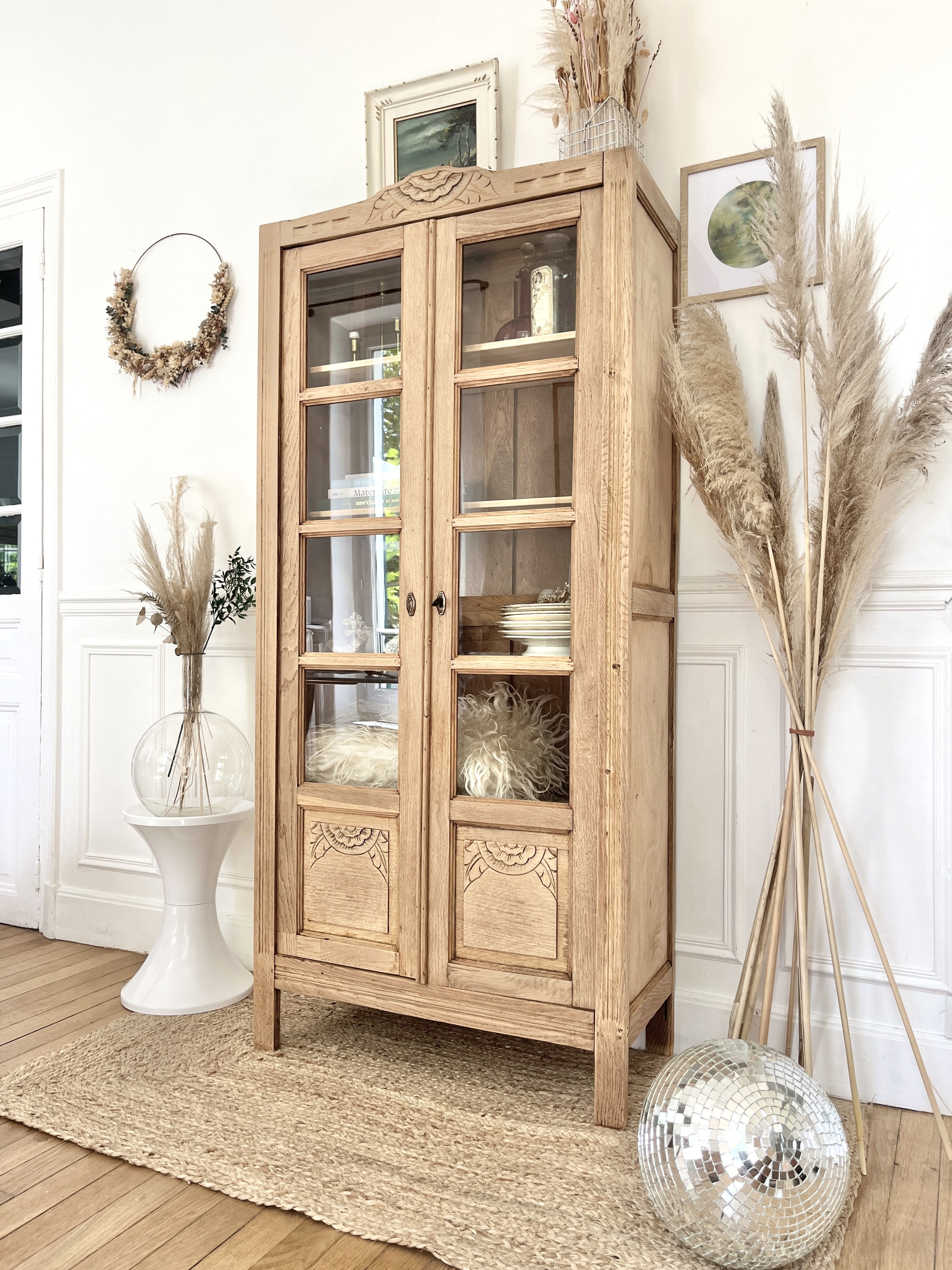 Armoire vitrée art déco 