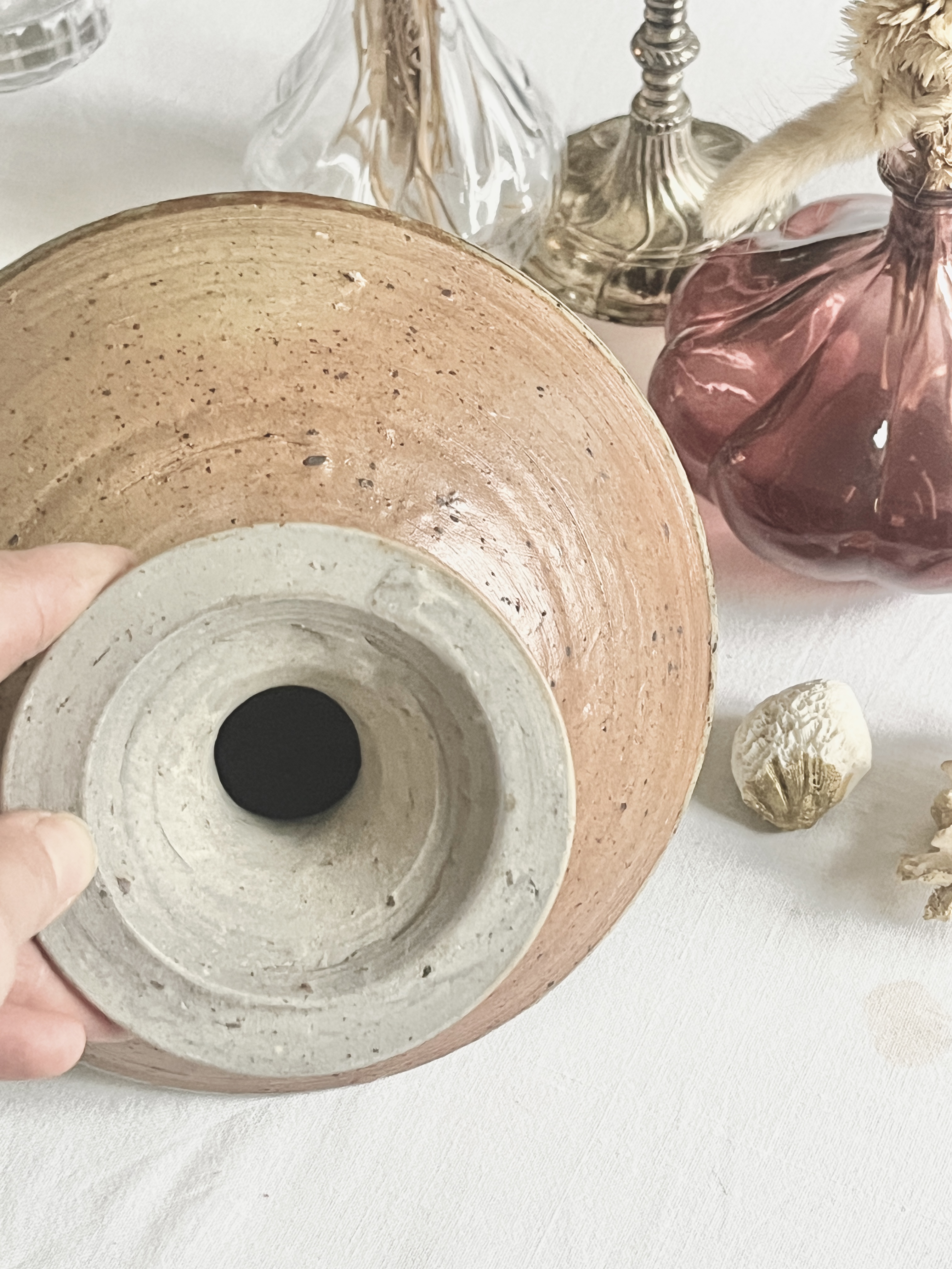 Compotier en  terre cuite artisanale