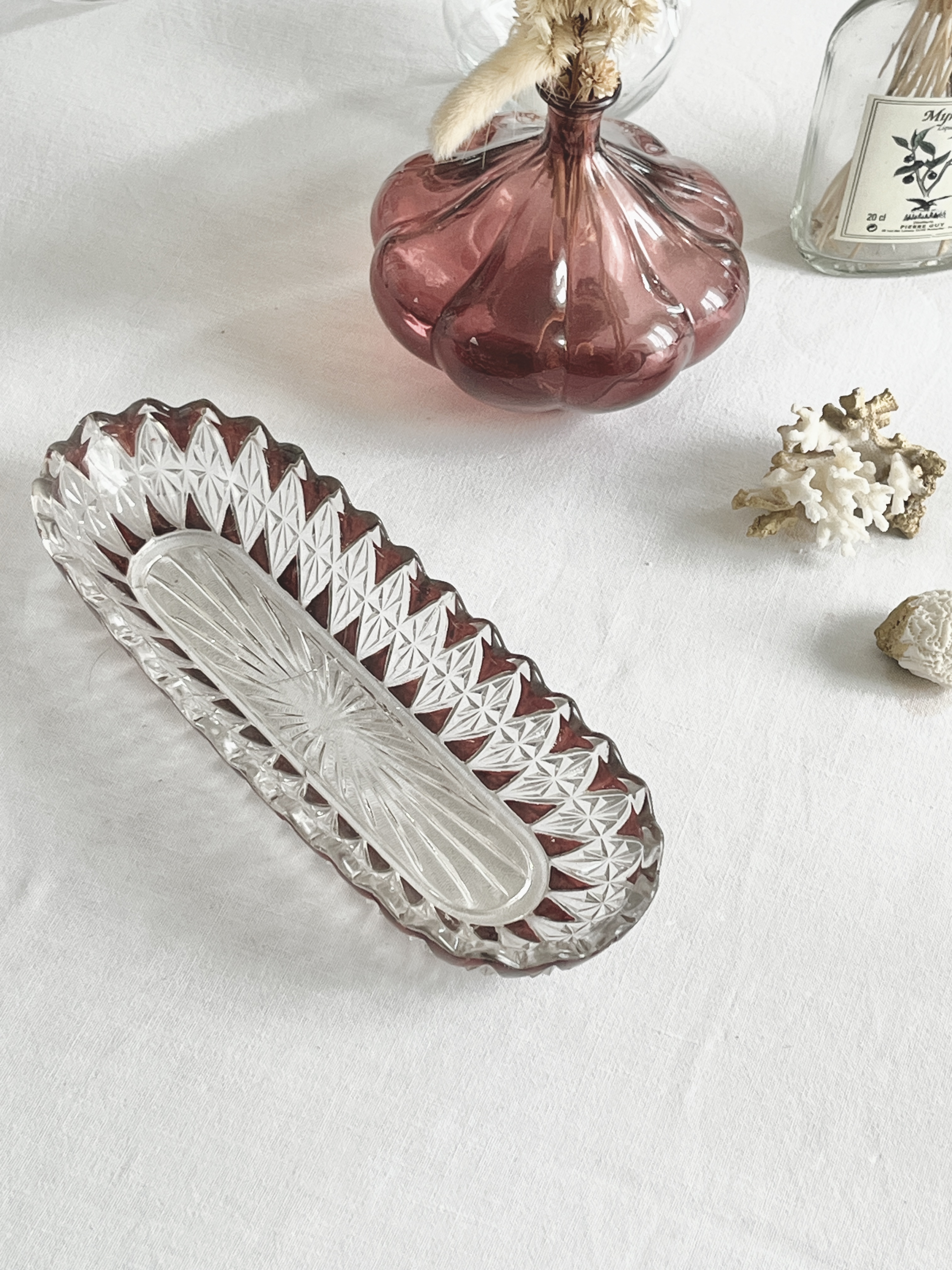 Plat en cristal vintage