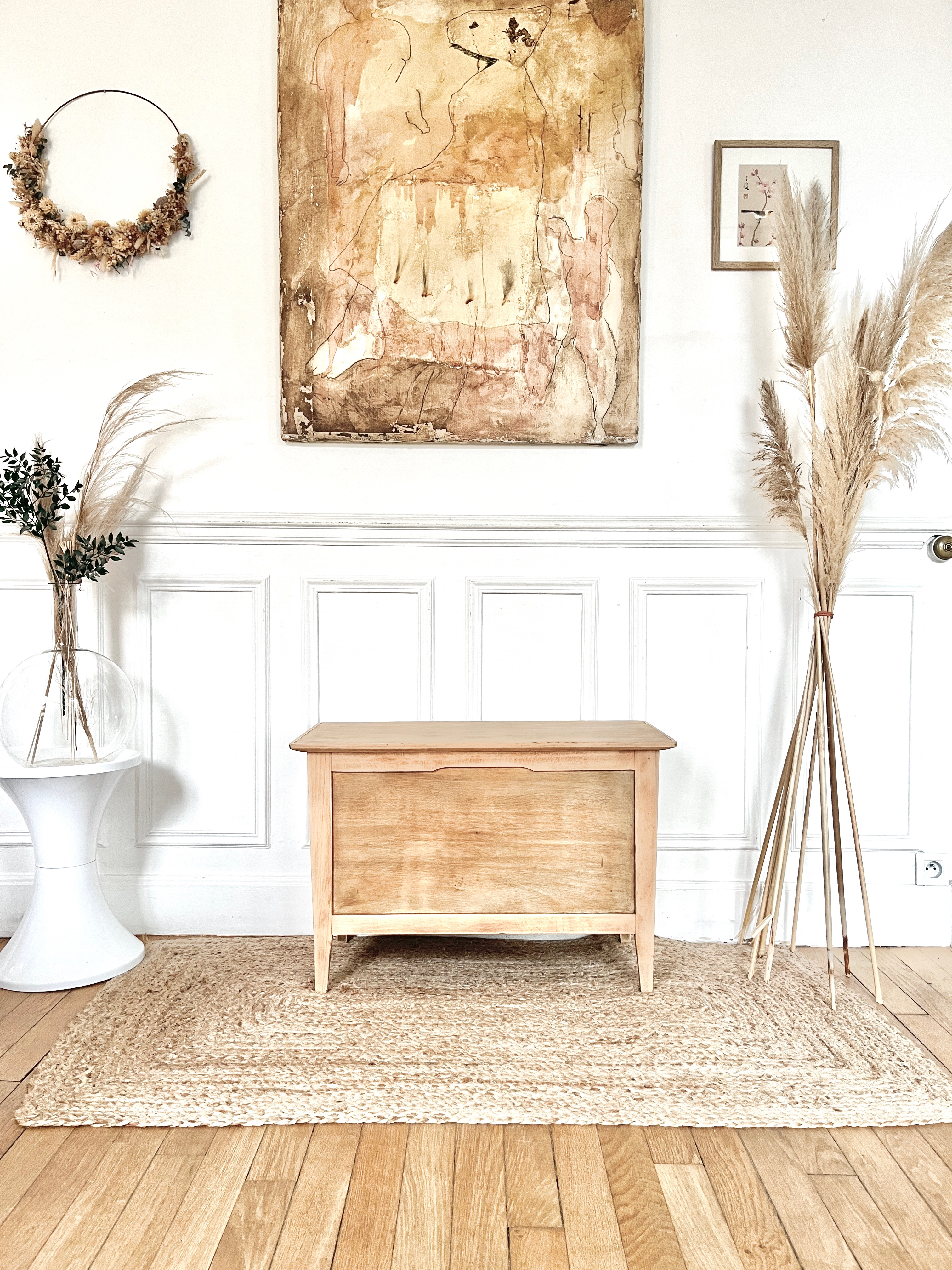 Coffre en bois année 50 