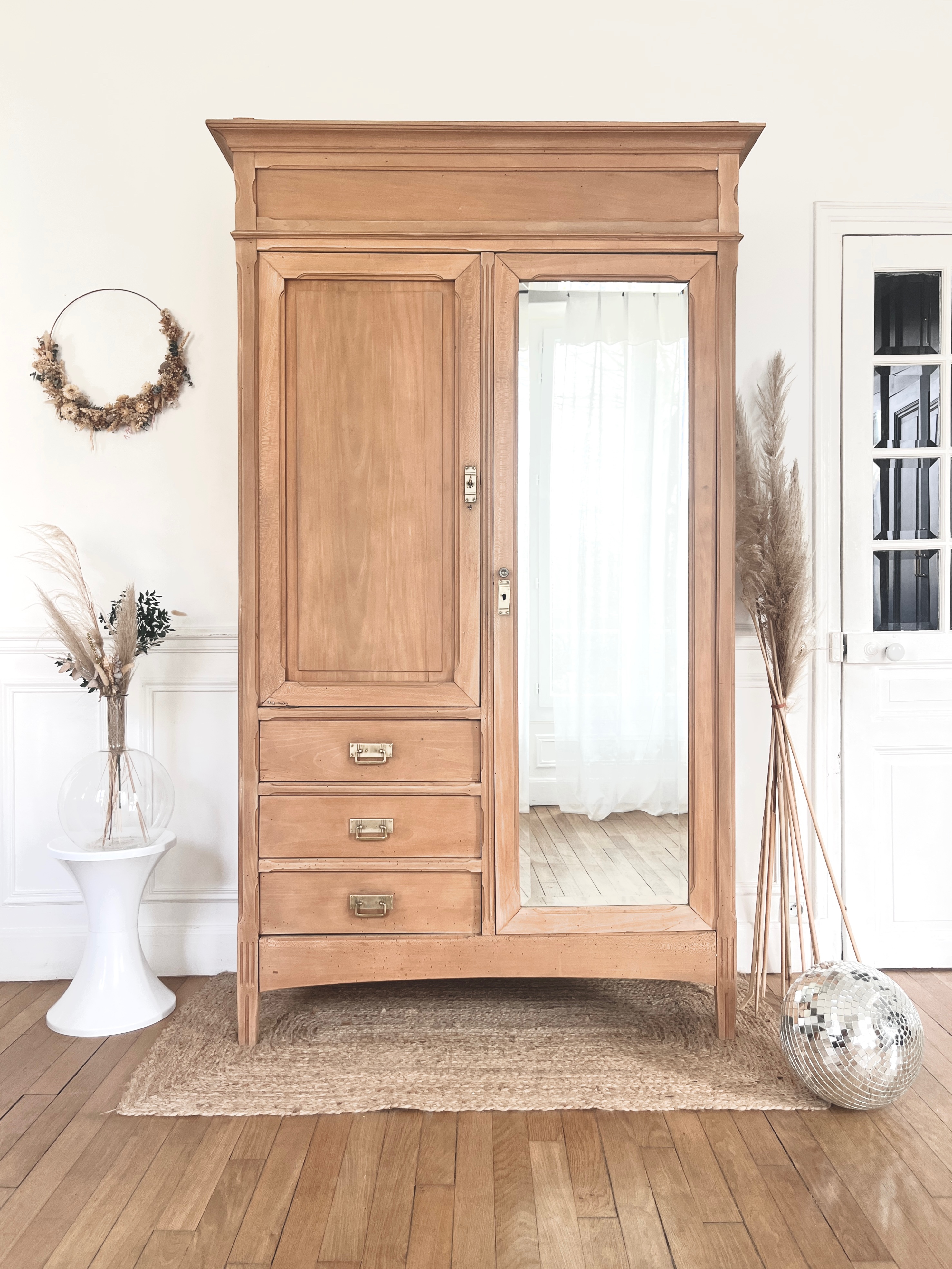 Armoire parisienne art déco ancienne restaurée