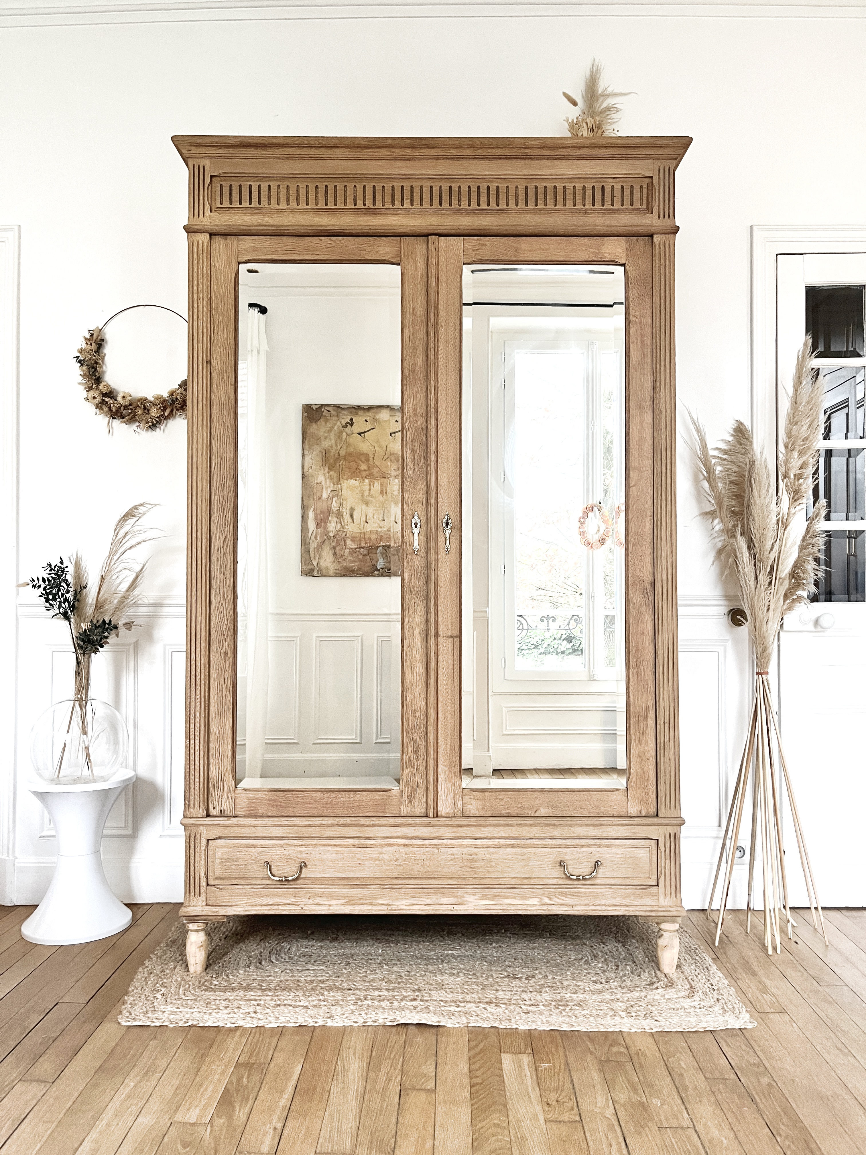 Penderie XIXème siècle en chêne massif