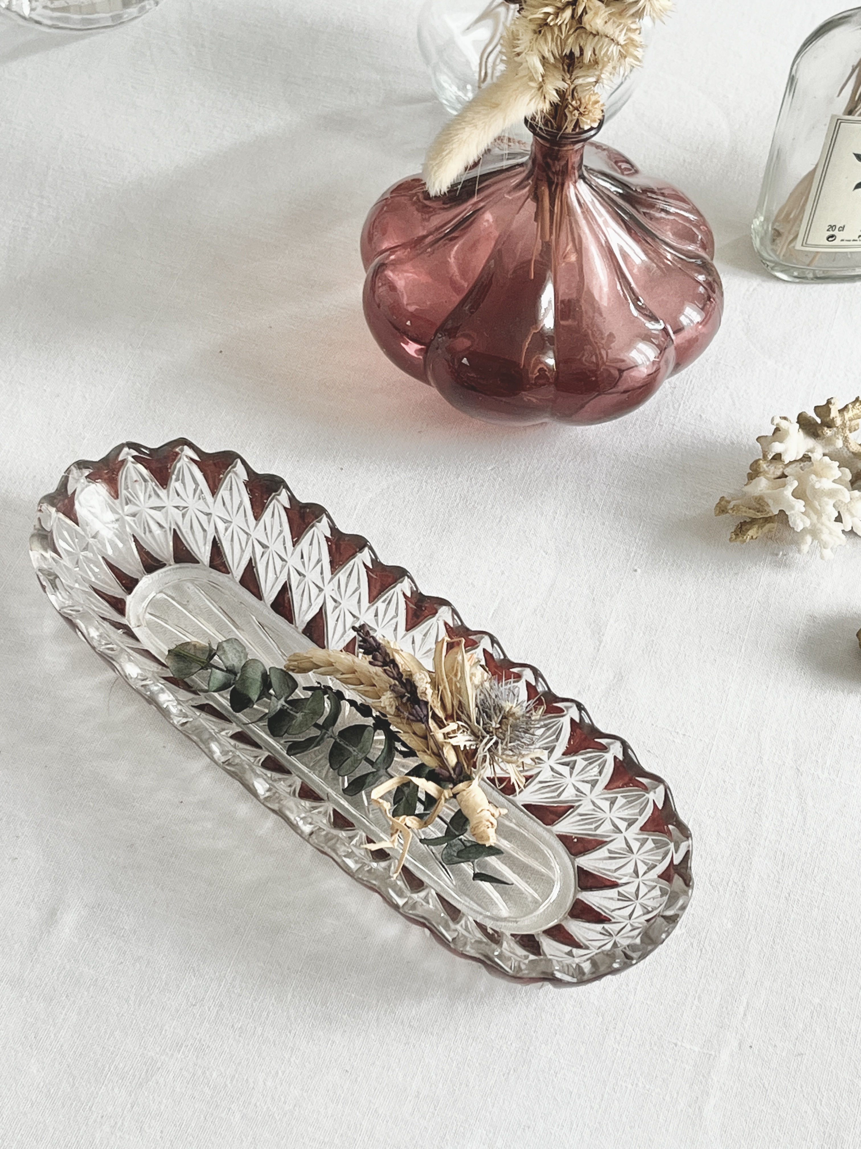 Plat en cristal vintage