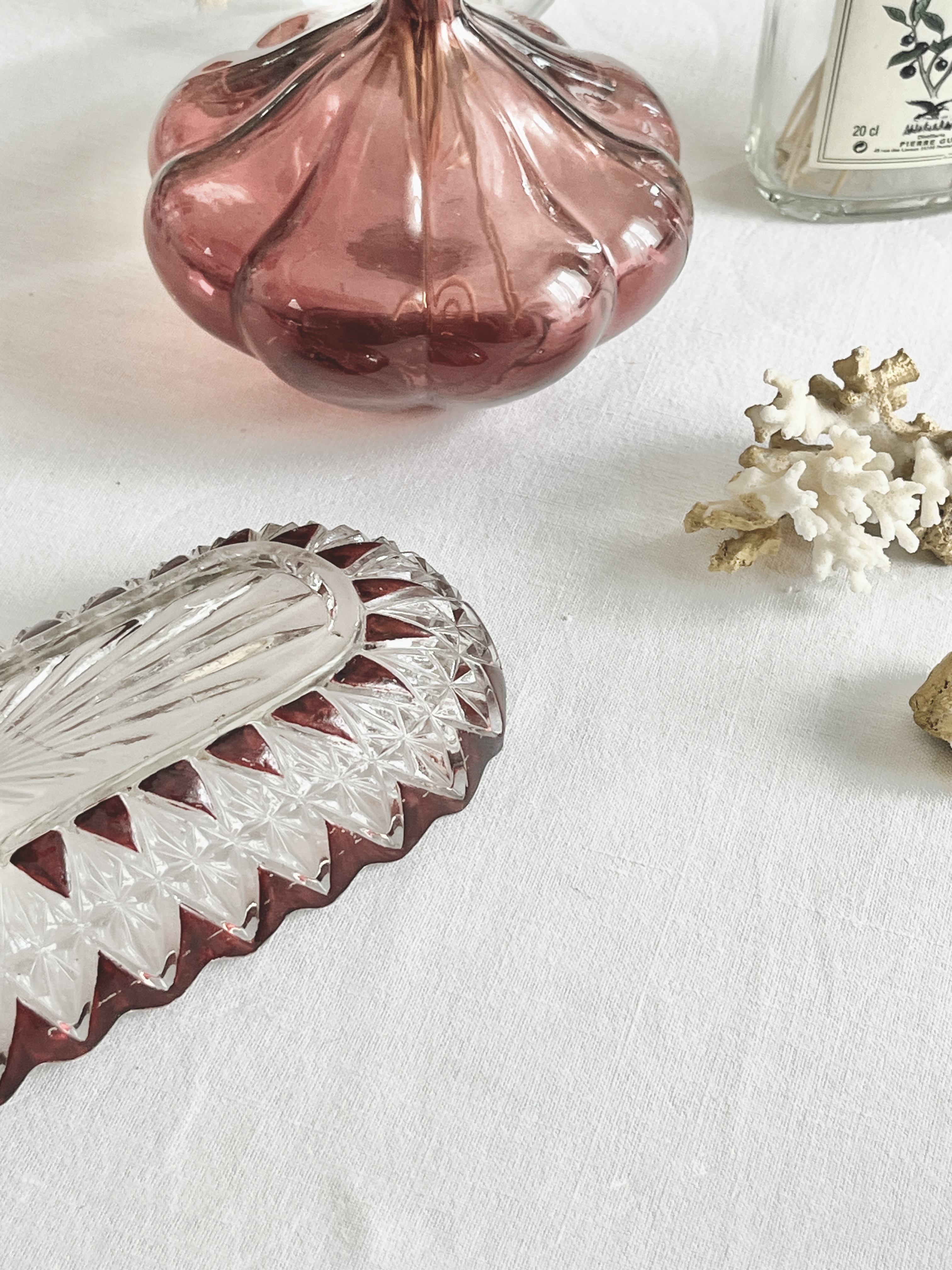 Plat en cristal vintage