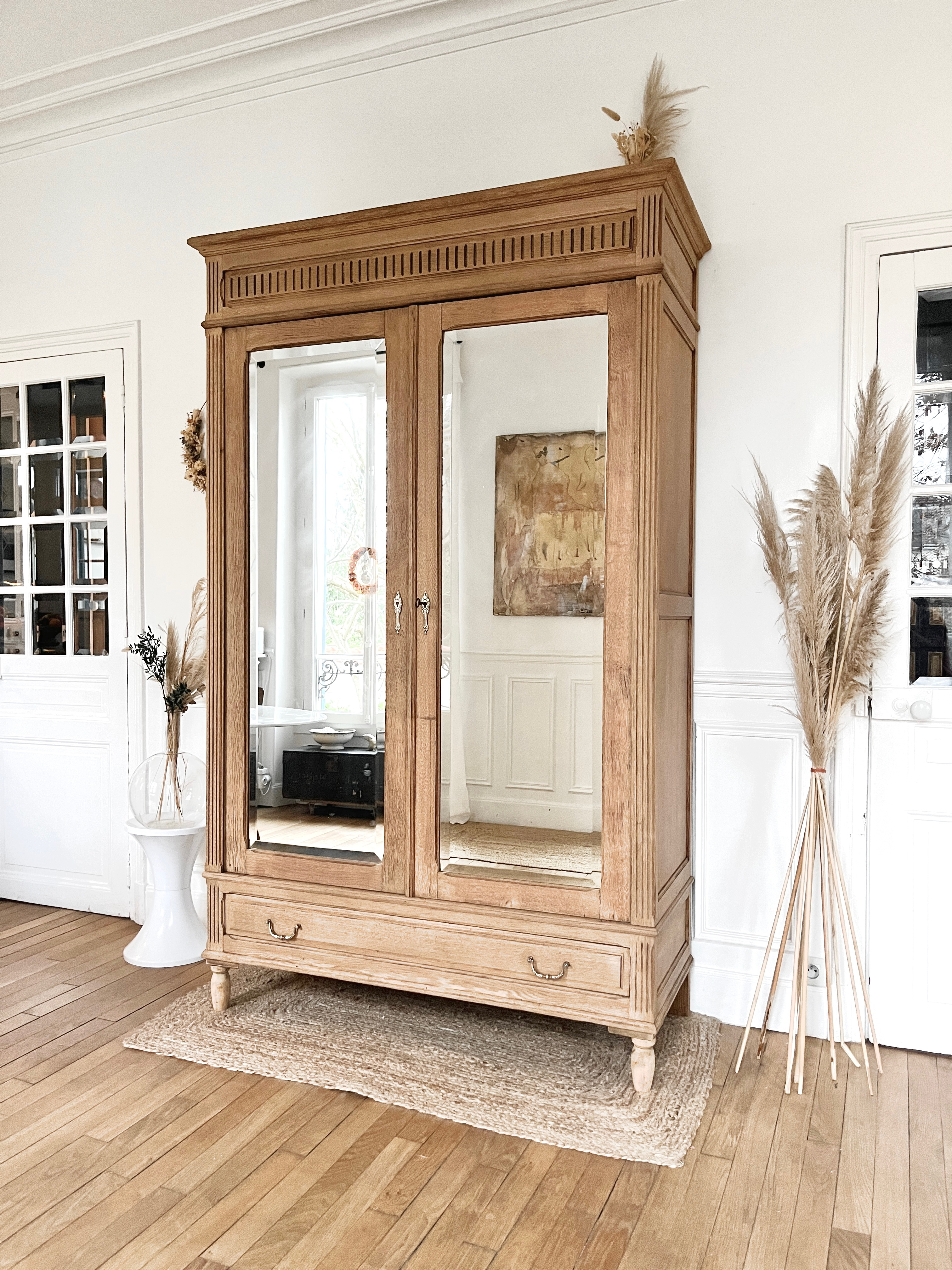 Penderie XIXème siècle en chêne massif