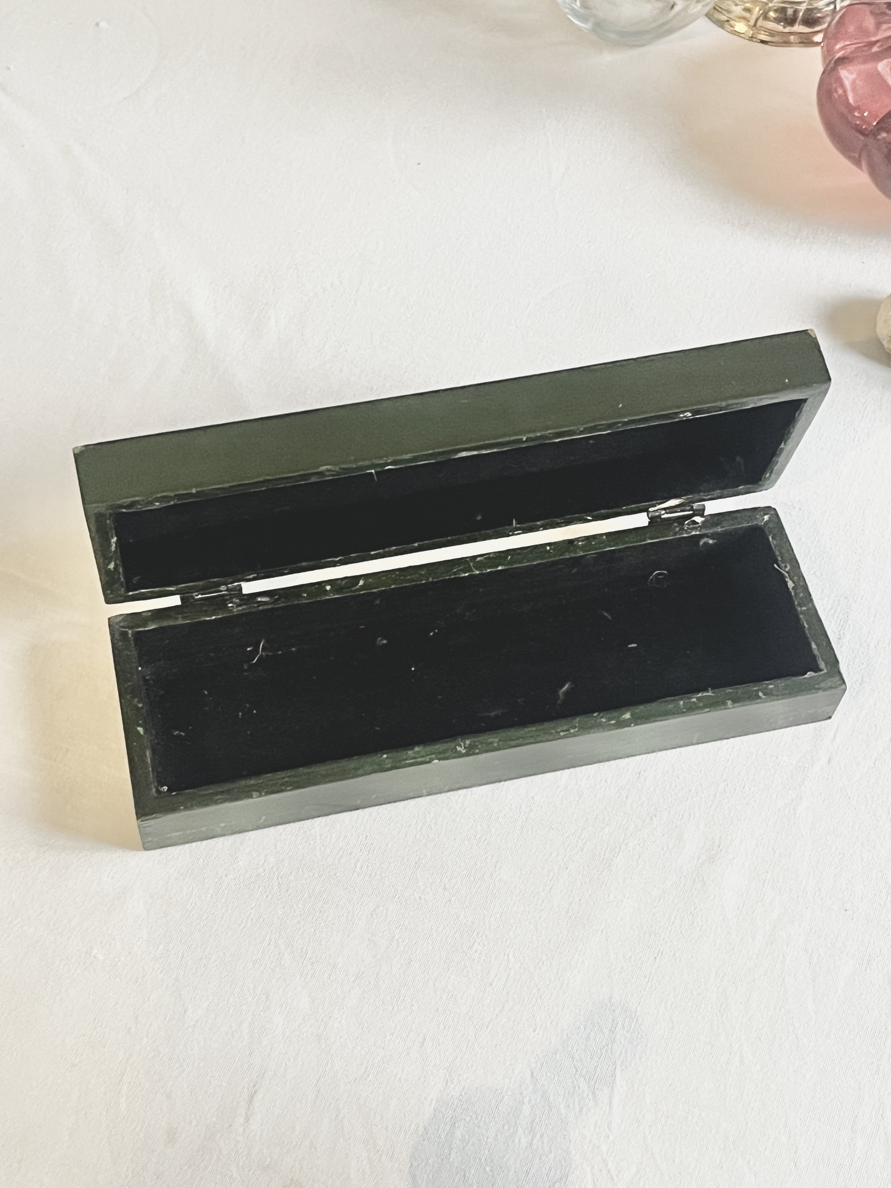 Boîte à bijoux décorative/ Écritoire ancien peint à la main 