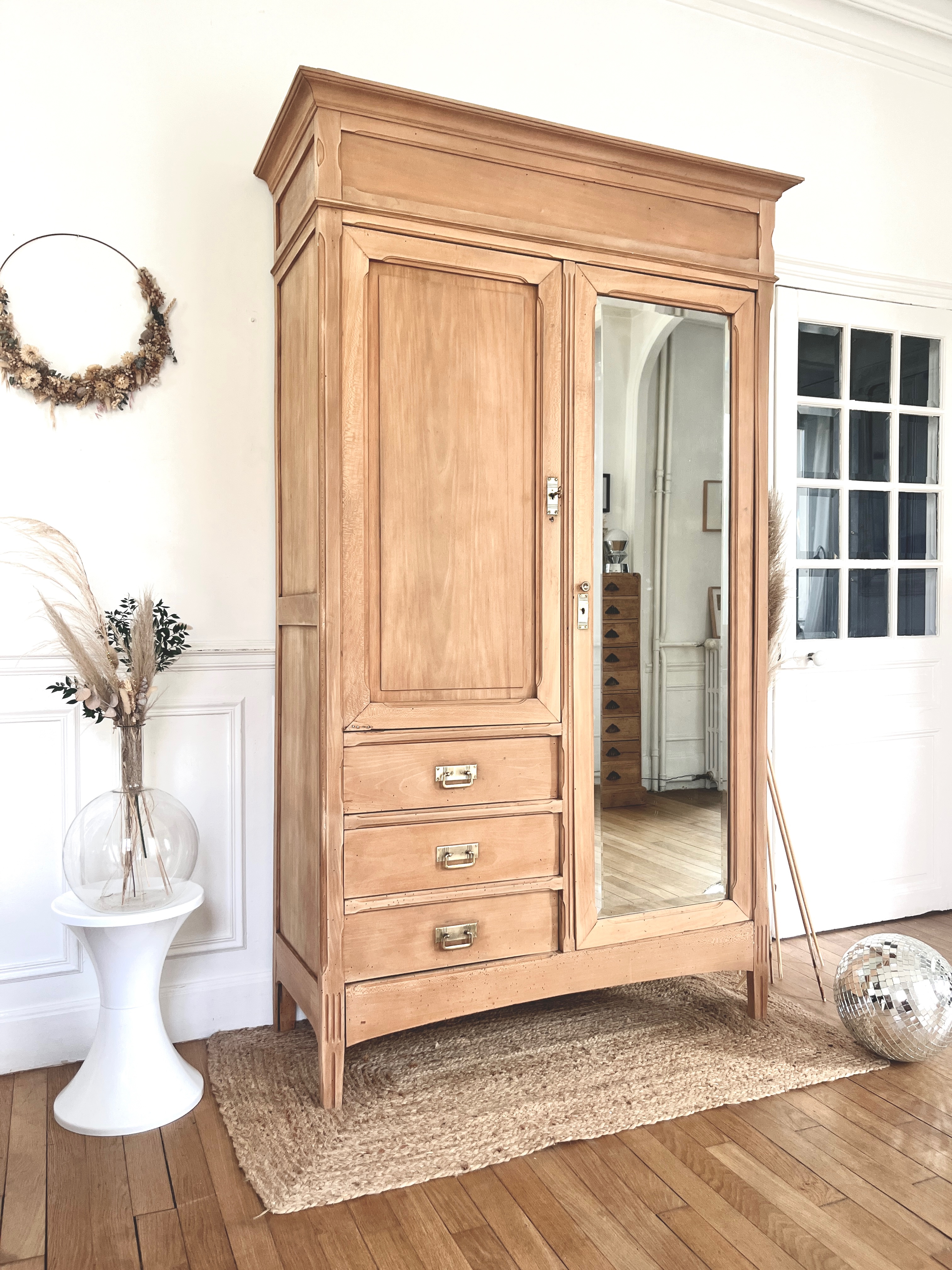 Armoire parisienne art déco ancienne restaurée