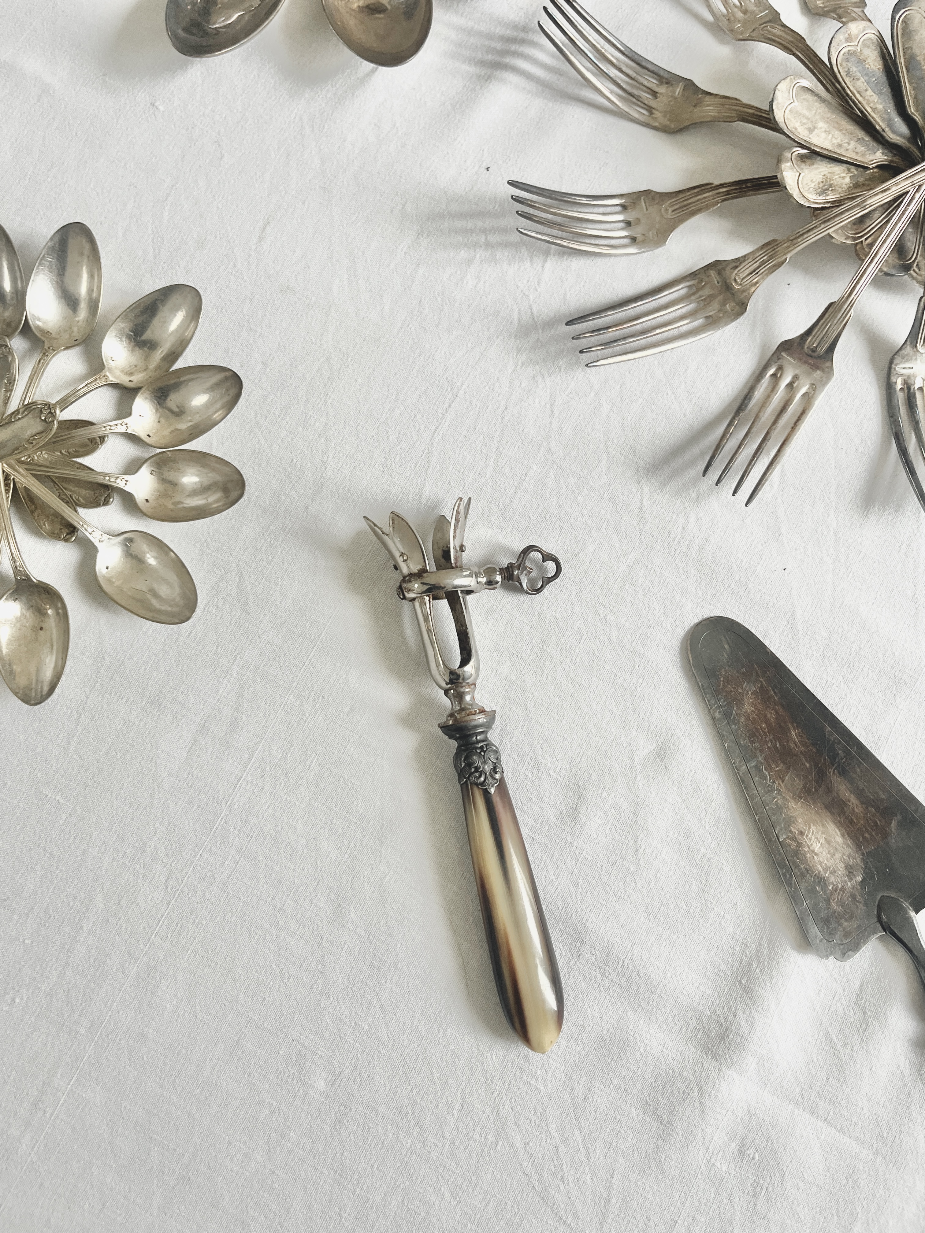 Lot de petites cuillères en argent vintage