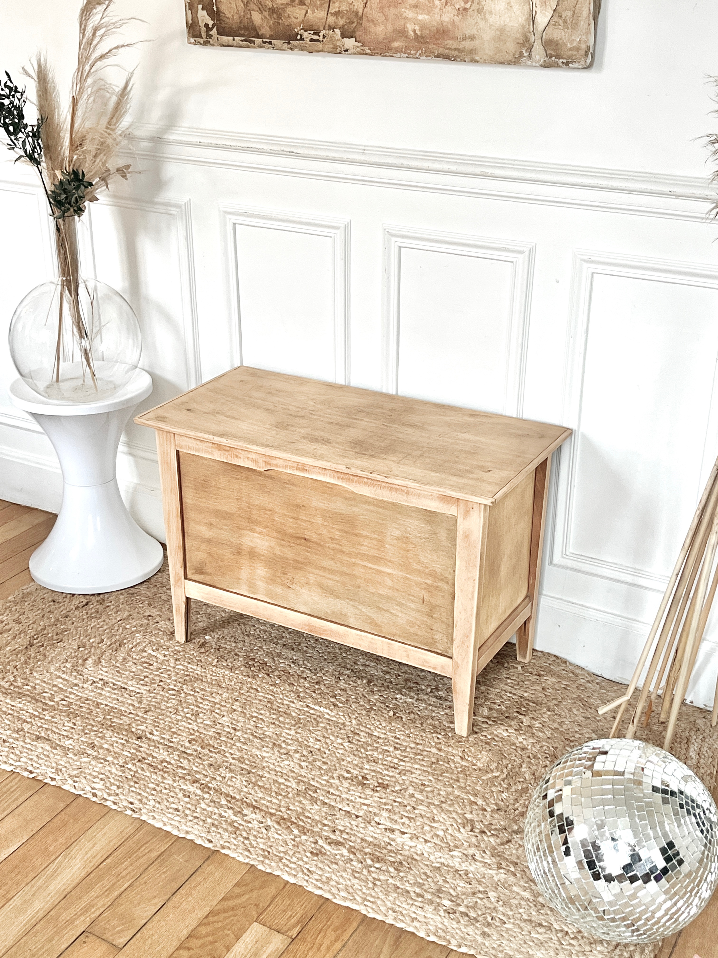 Coffre en bois année 50 