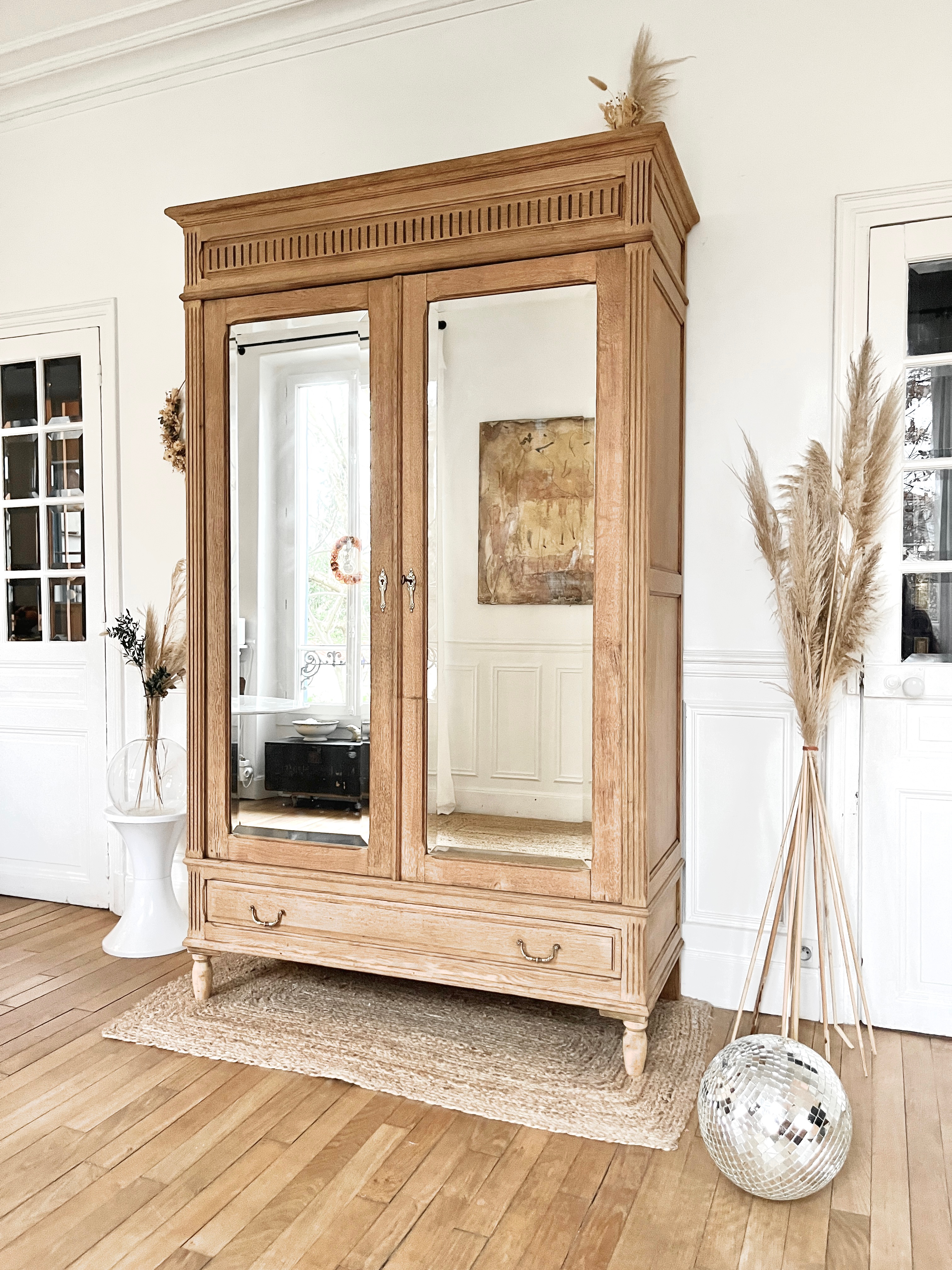 Penderie XIXème siècle en chêne massif