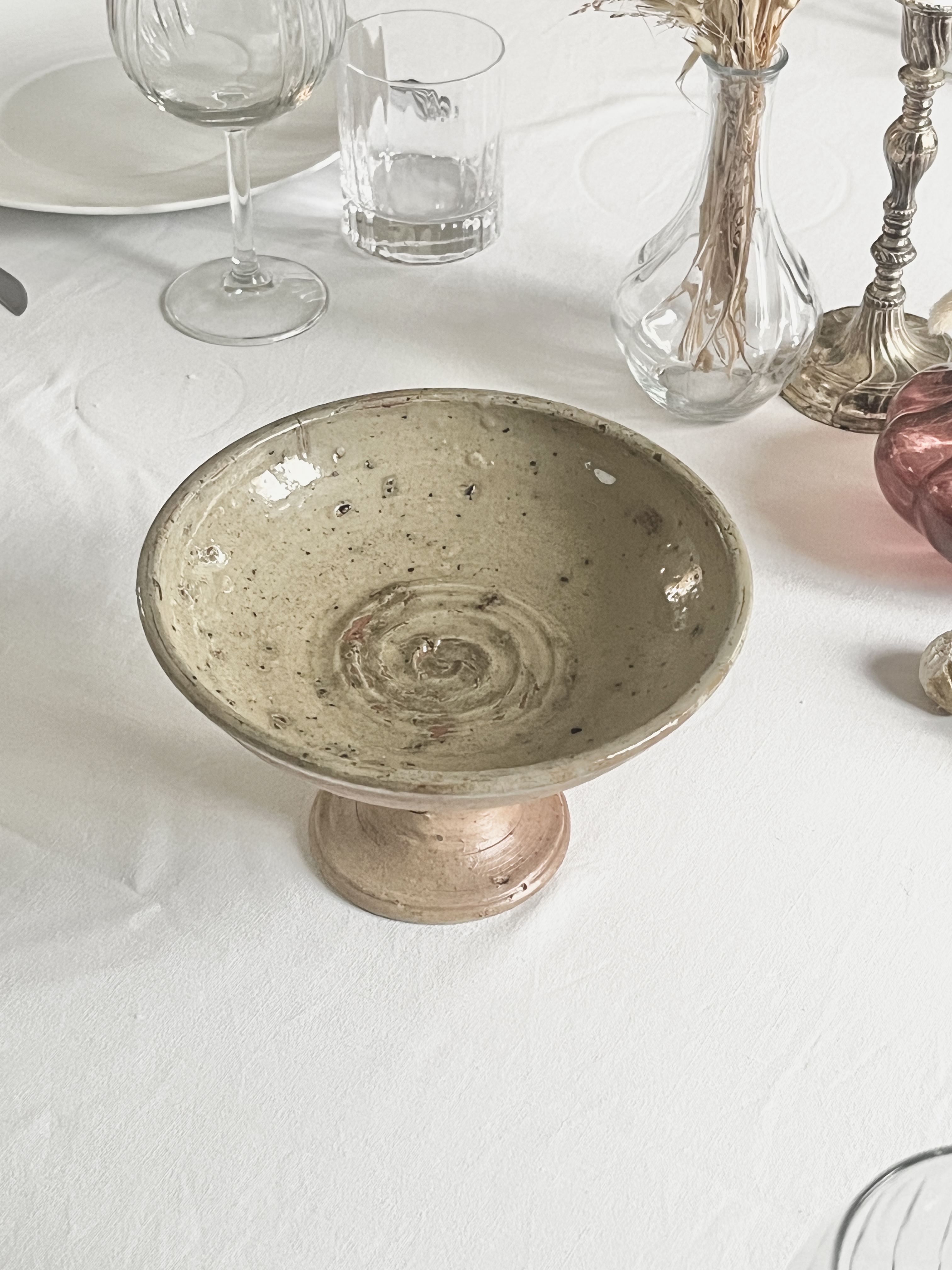 Compotier en  terre cuite artisanale