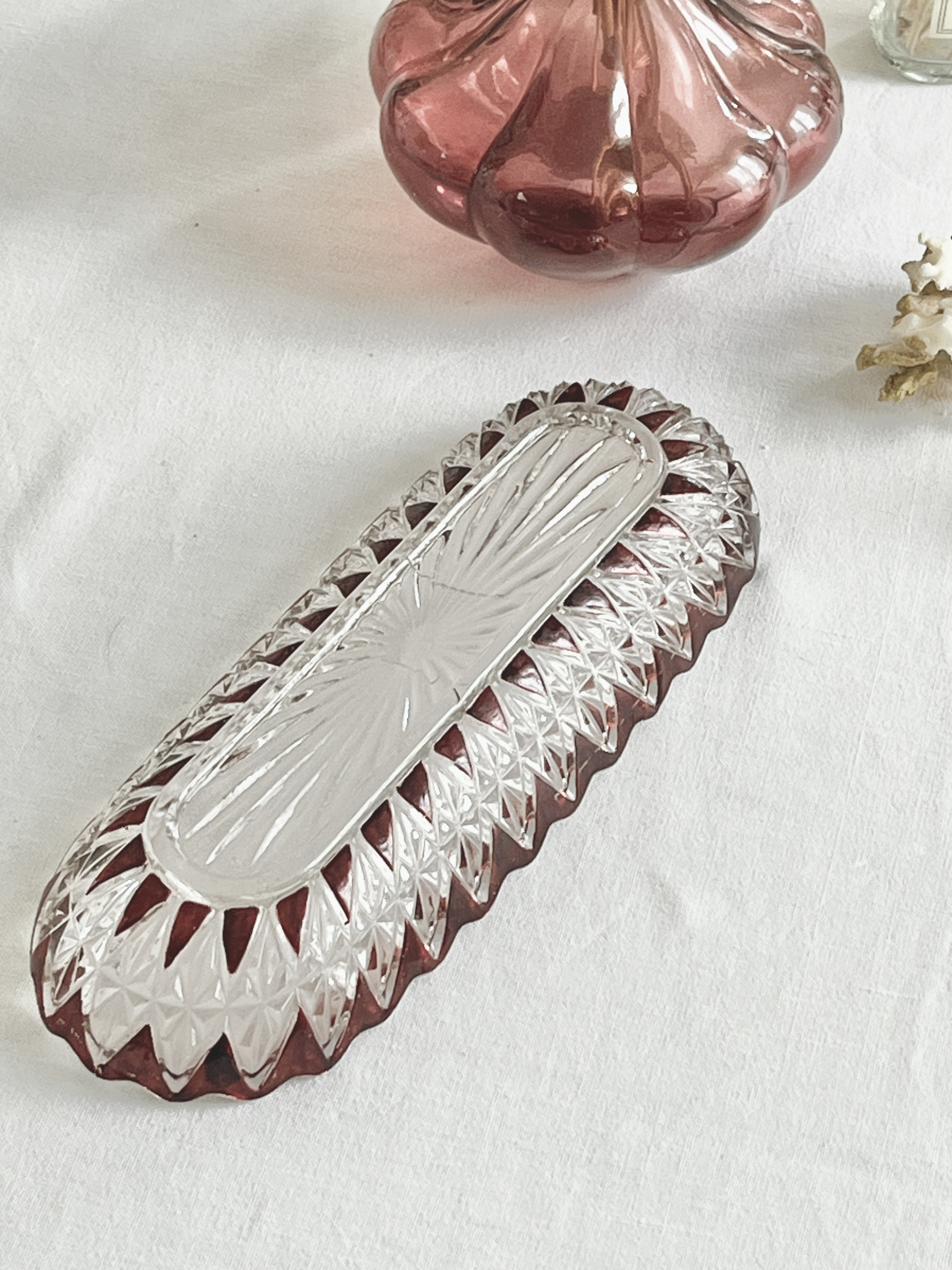 Plat en cristal vintage