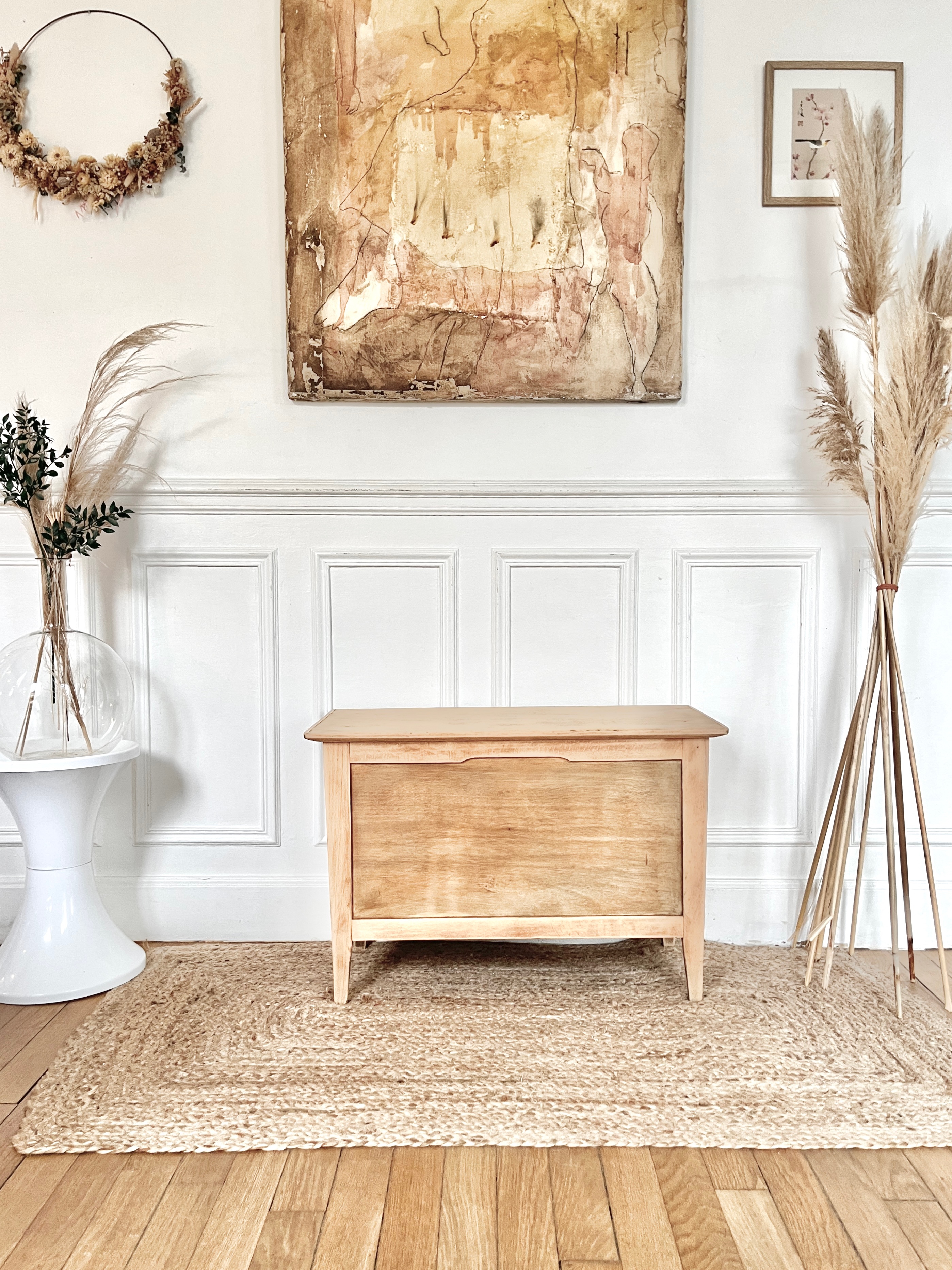 Coffre en bois année 50 