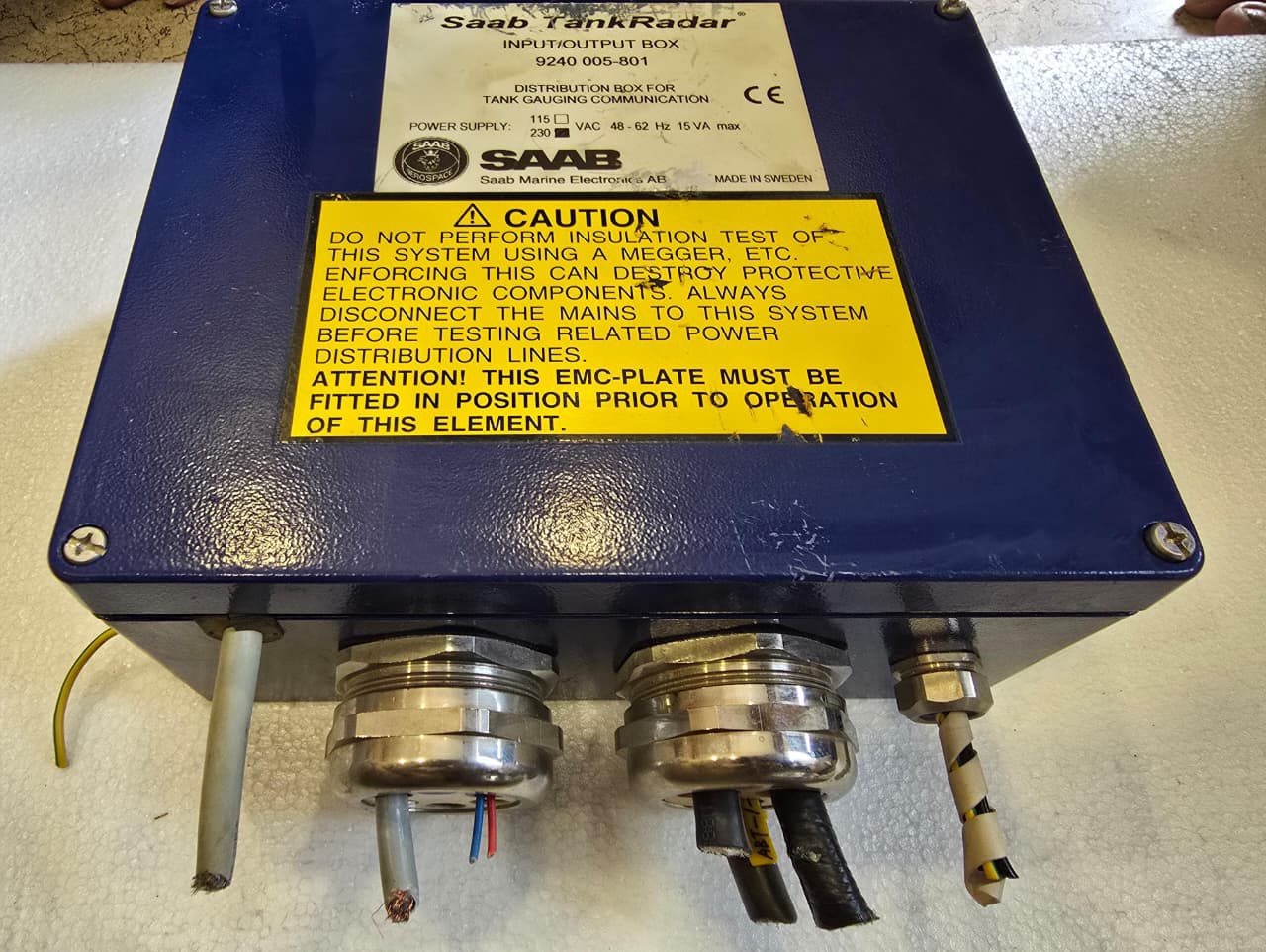 SAAB TANKRADAR INPUT/OUTPUT BOX 9240 005-801
