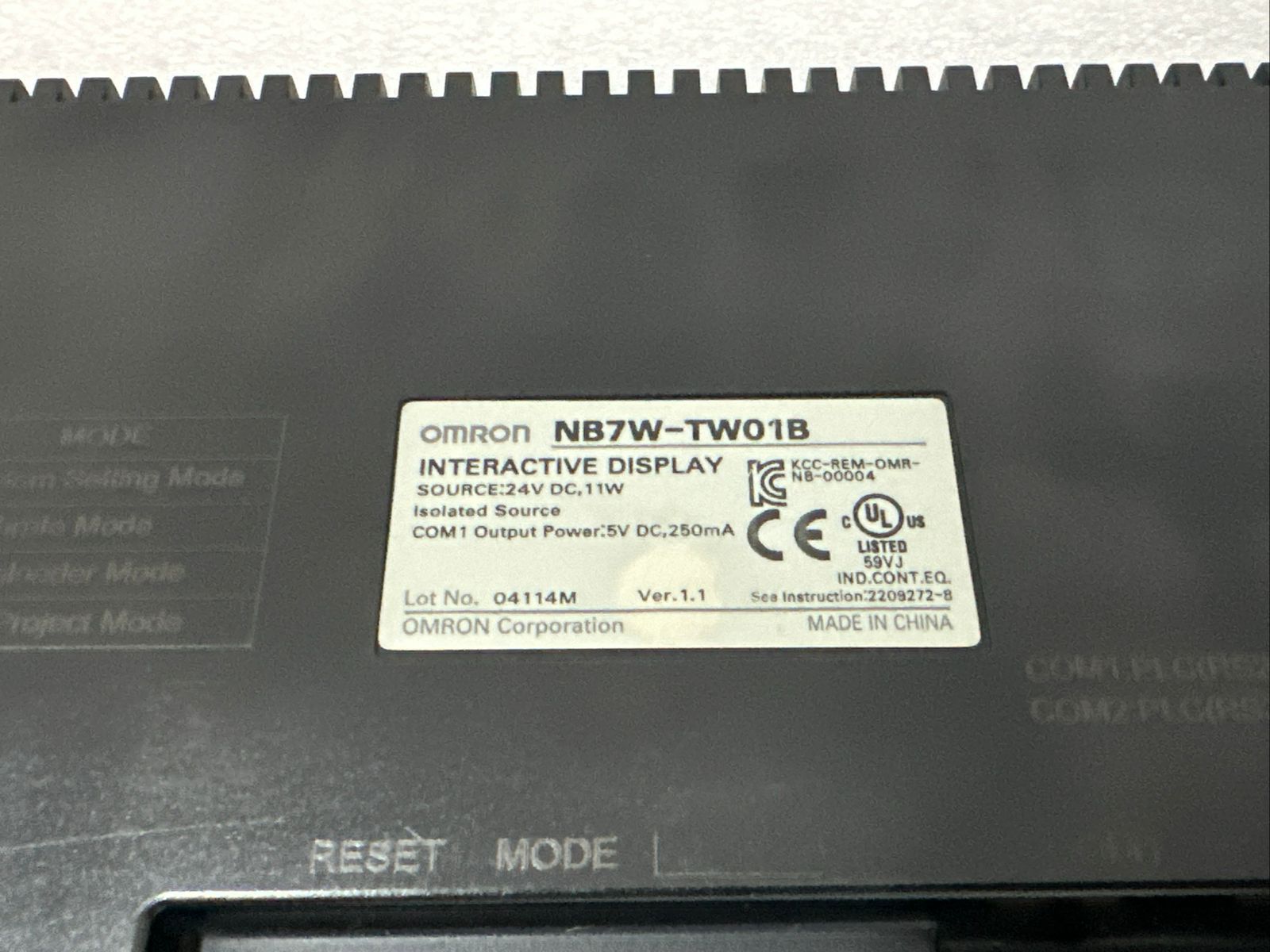 OMRON HMI NB7W-TW01B MADE IN CHINA