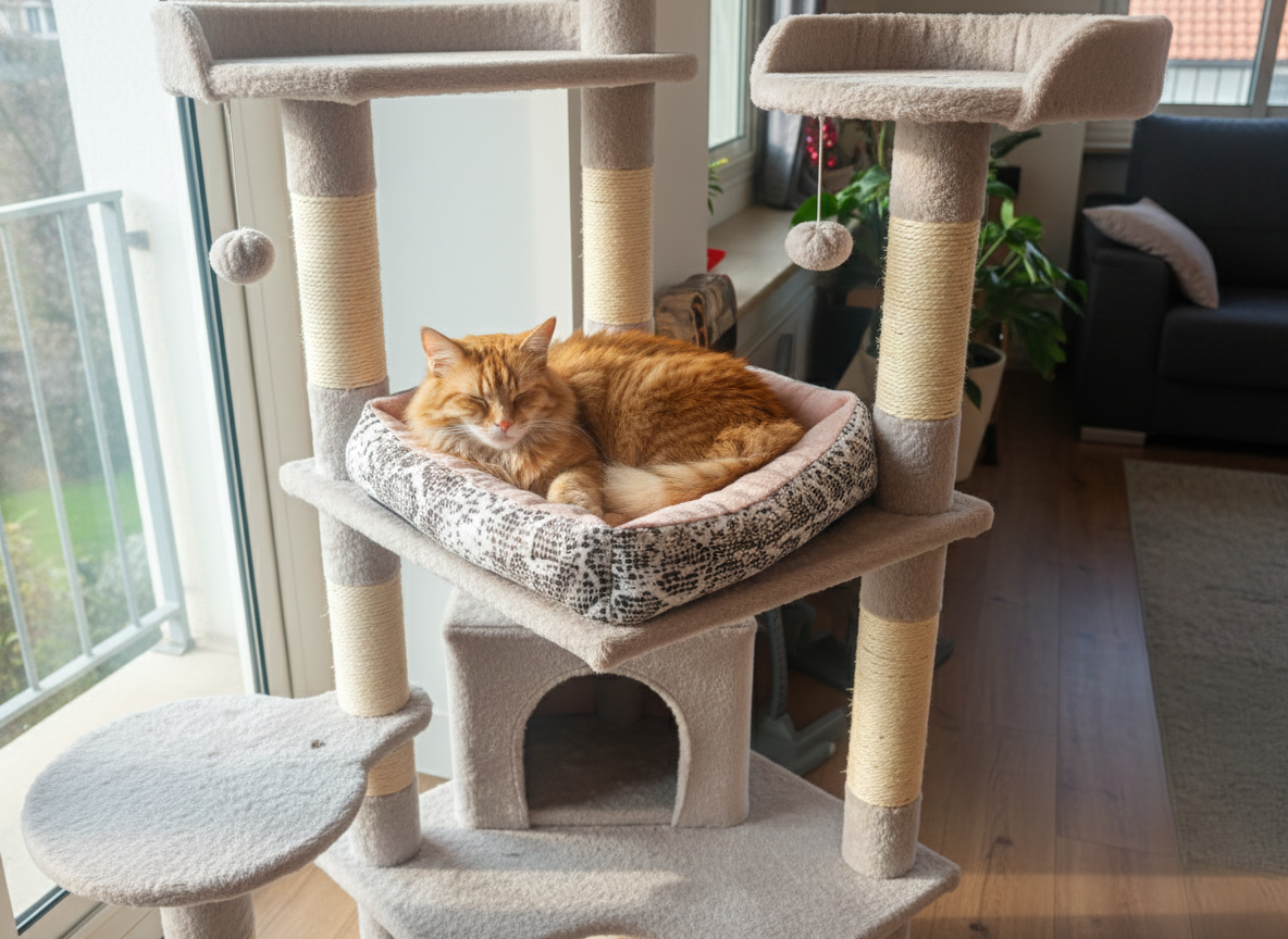 PANIER CHAT MOELLEUX CARRE IMPRIME S