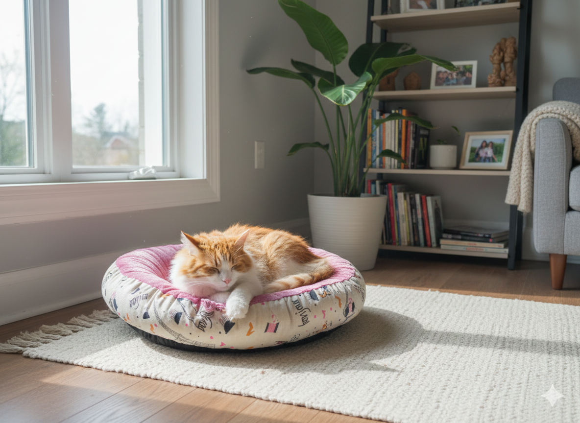 PANIER CHAT MOELLEUX ROSE FUSHIA MOTOF PARIS