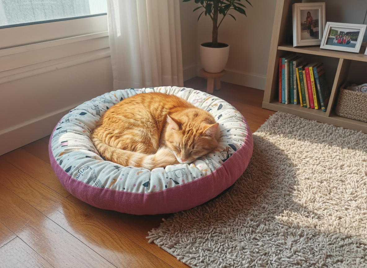 PANIER CHAT MOELLEUX ROSE FUSHIA MOTOF PARIS