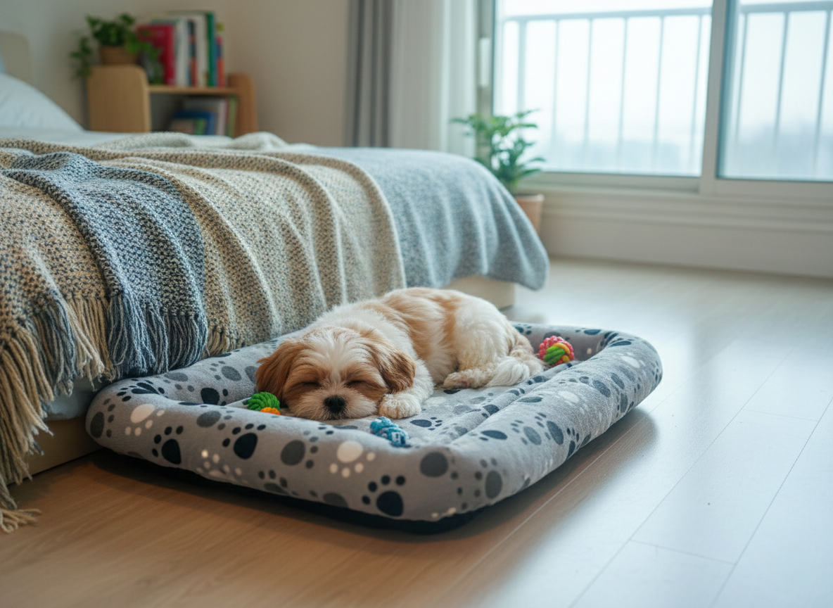 PANIER CHIEN GRIS MOTIFS PATTES