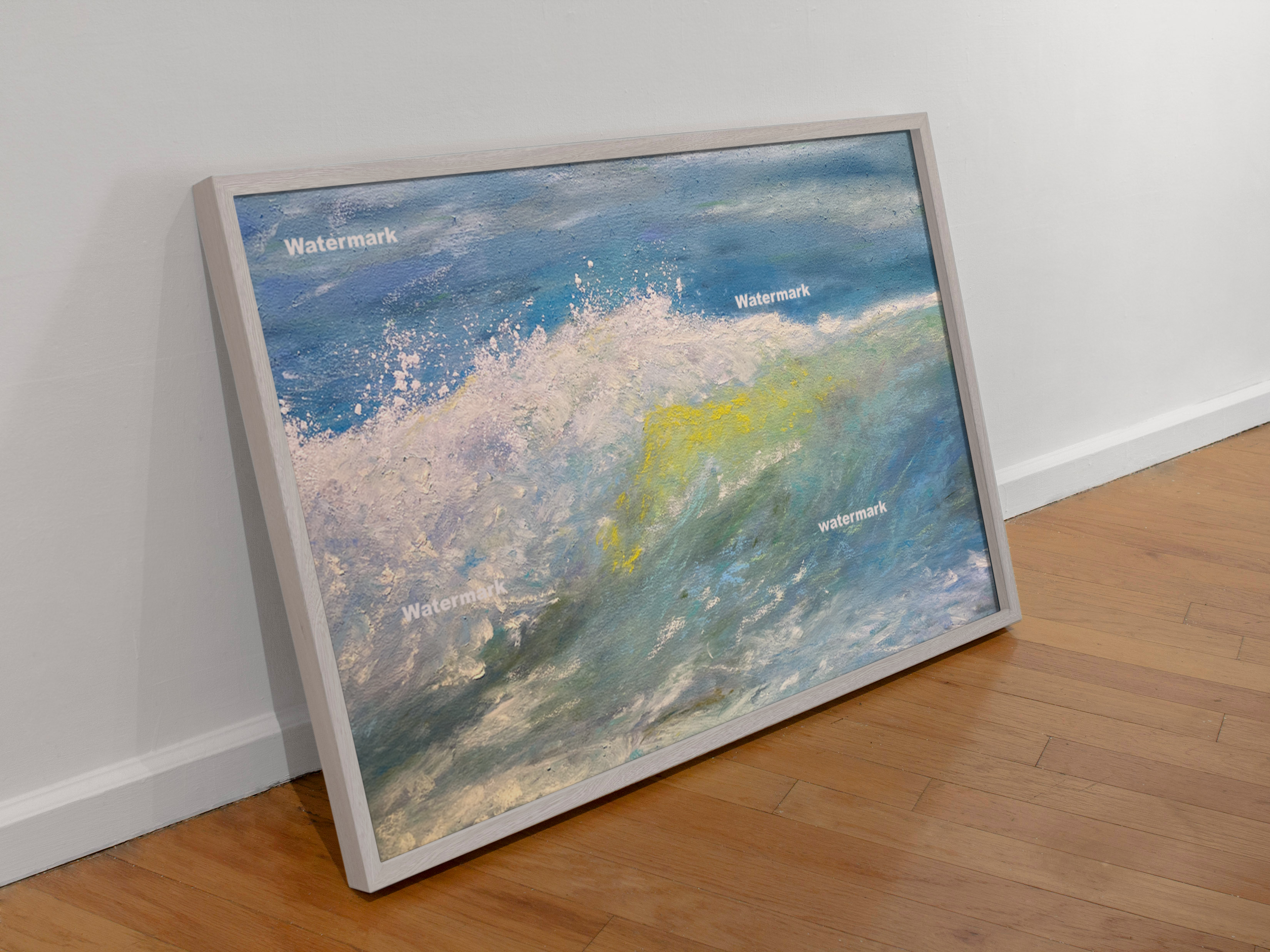 Ocean Wave Pastel Painting 9x12 unframed