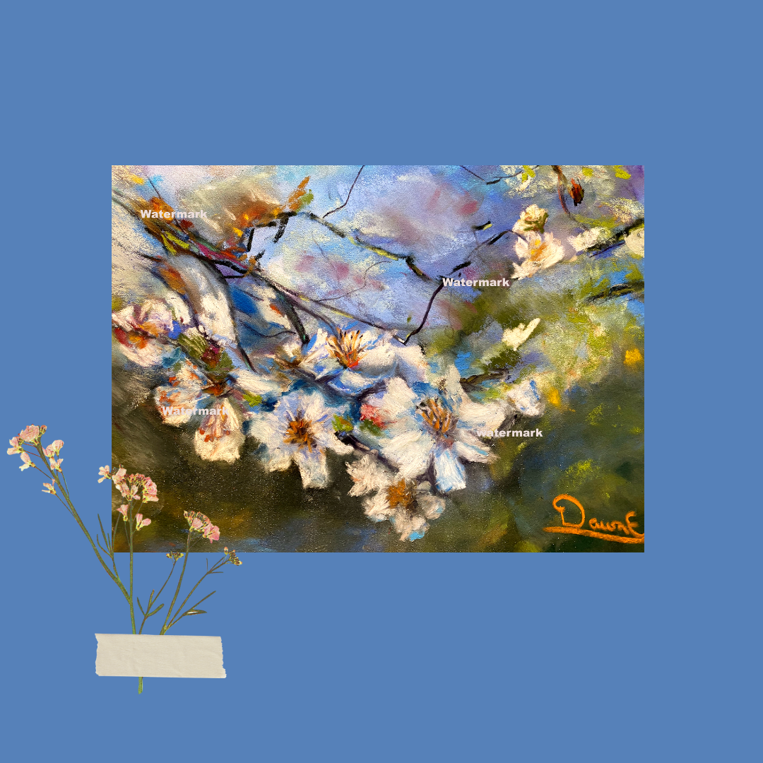 Dogwood Pastel 9 x 12 unframed