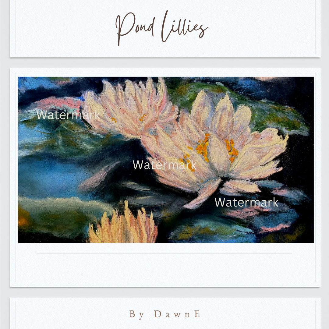 Pond Lillies 8x10 Pastel Painting Unframed