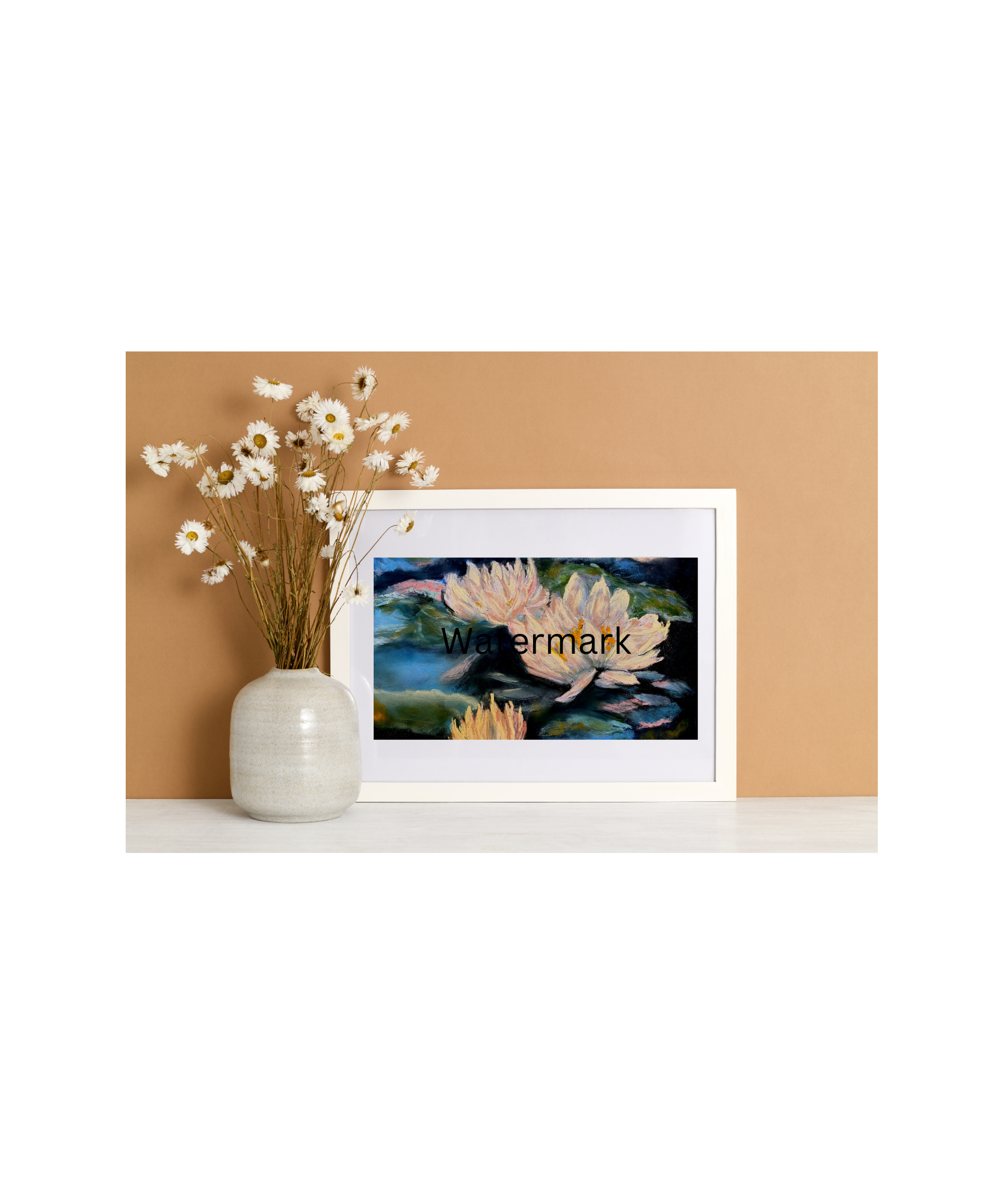 Pond Lillies 8x10 Pastel Painting Unframed