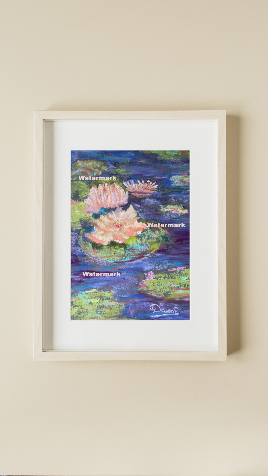 Purple Pond Lillies 8 x 10 Print Unframed