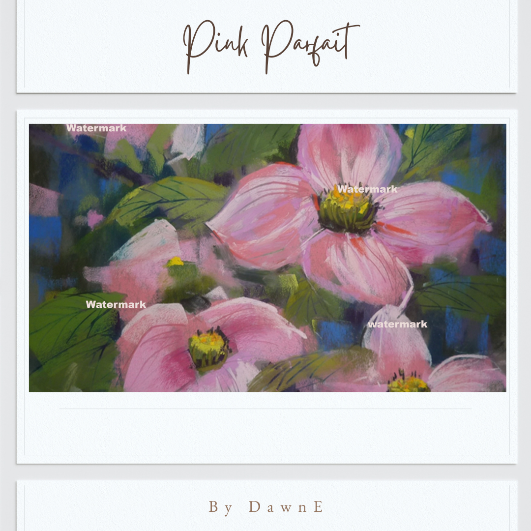 Pink Parfait 9 x 7 Pastel Painting Unframed