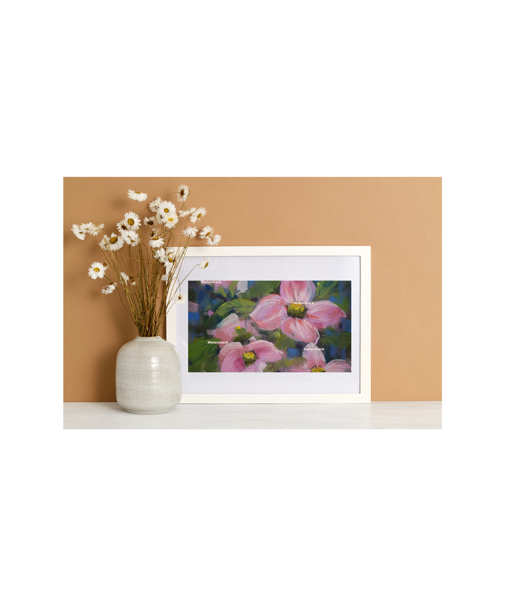 Pink Parfait 9 x 7 Pastel Painting Unframed 