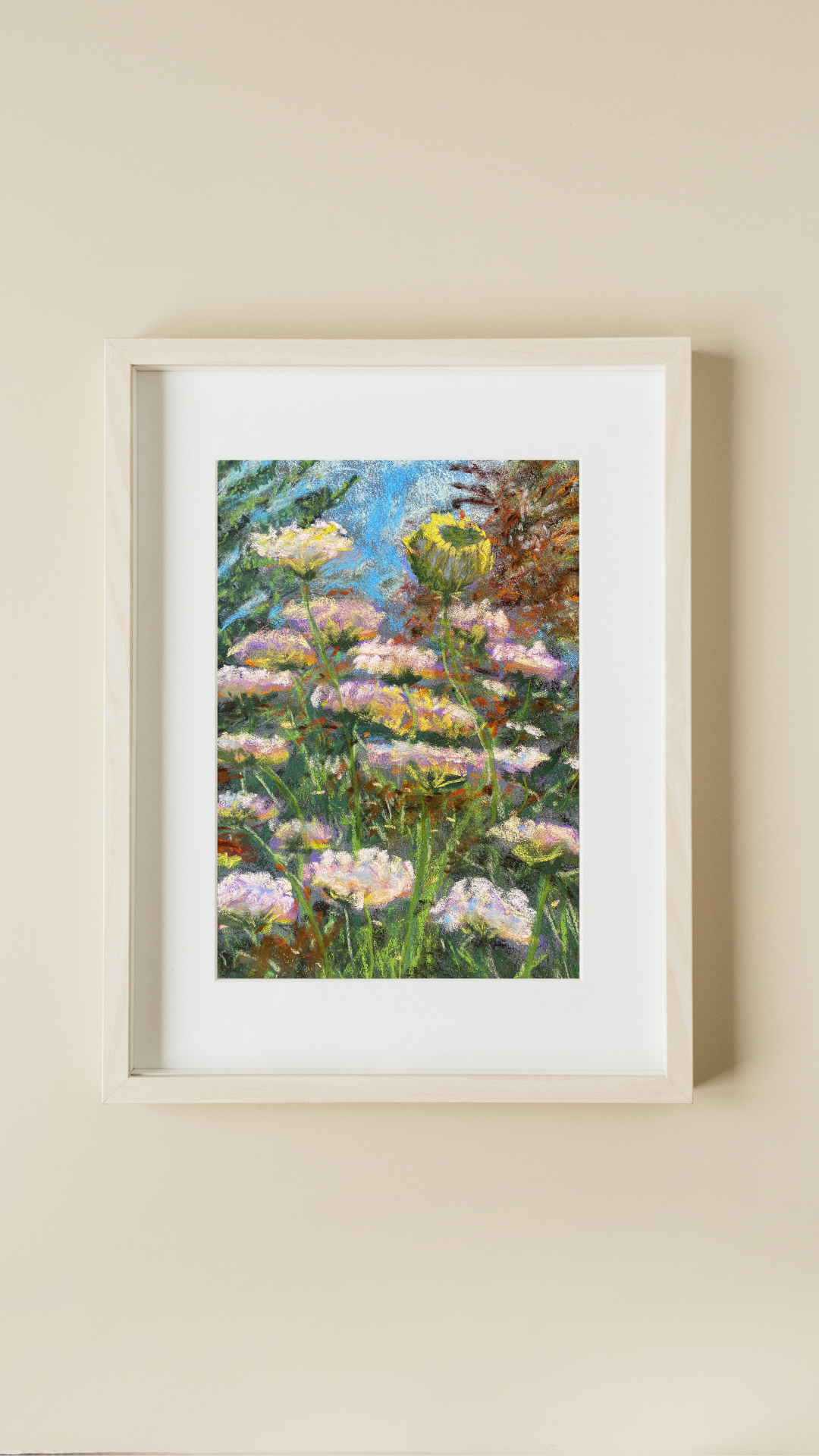 Climbing Lace 9 x 12 Pastel Painting Unframed