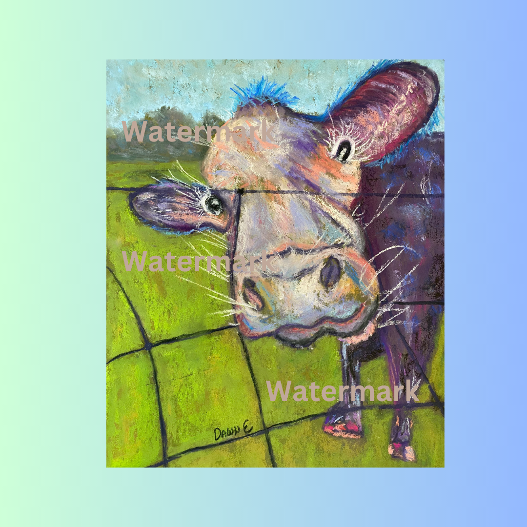 Purple Cow 8 x 10 Print Unframed