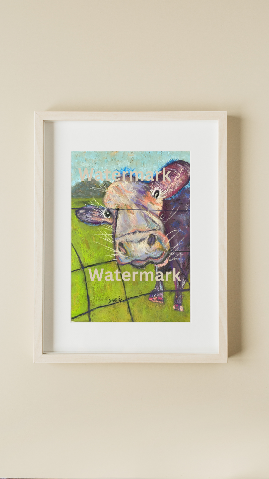 Purple Cow 8 x 10 Print Unframed