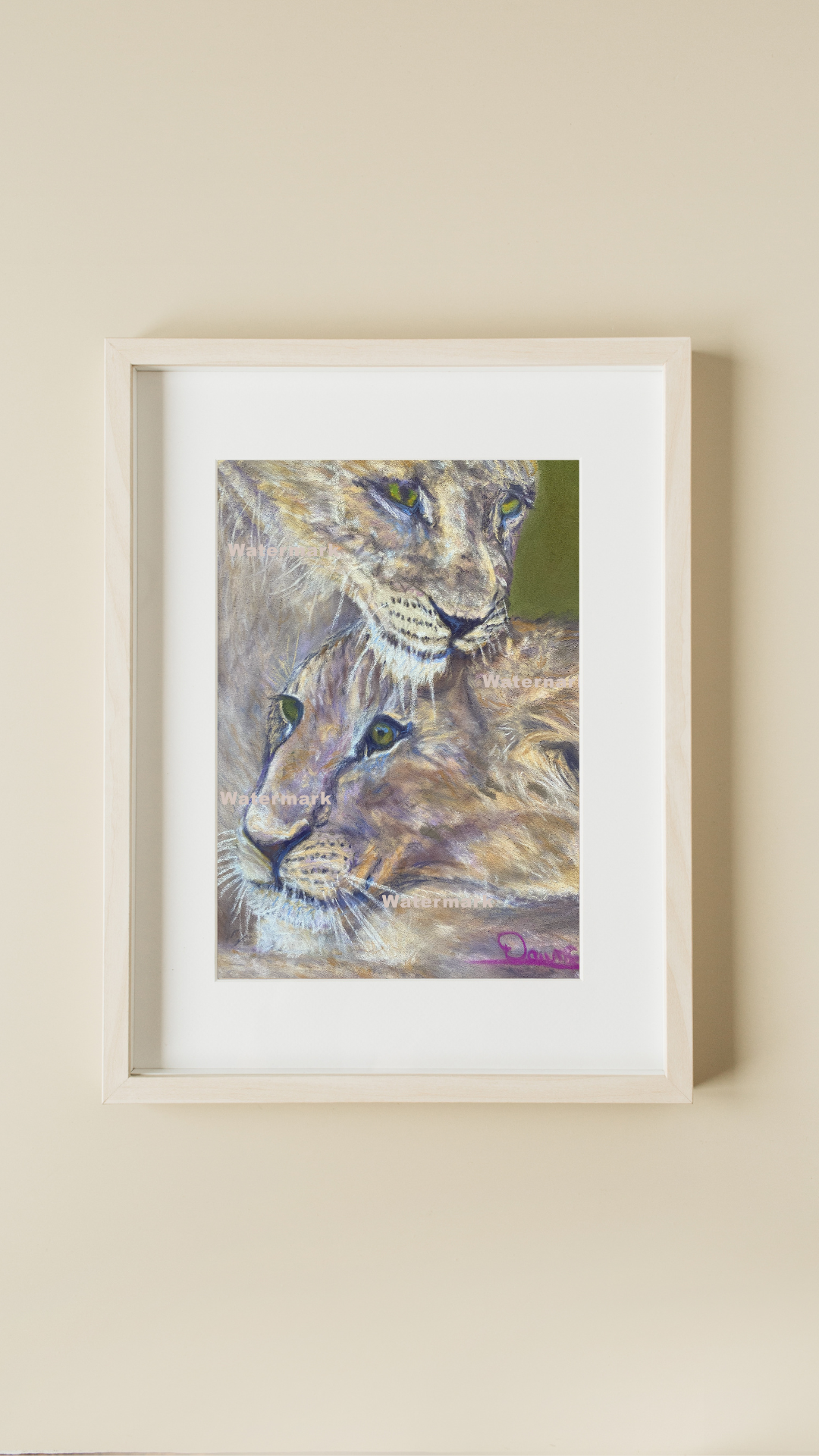 Lion Love 8 x 10 Print unframed