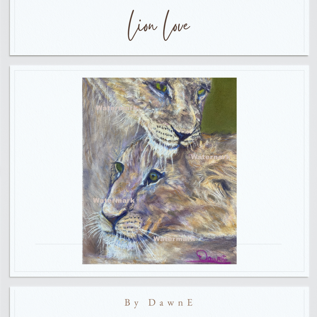 Lion Love 8 x 10 Print unframed