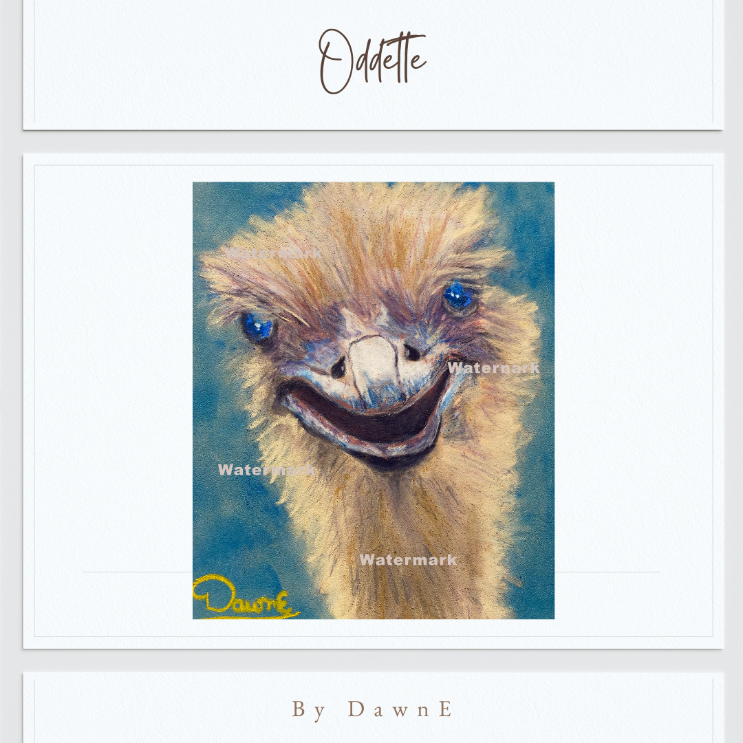 Oddette 7 x 9 Pastel Painting unframed