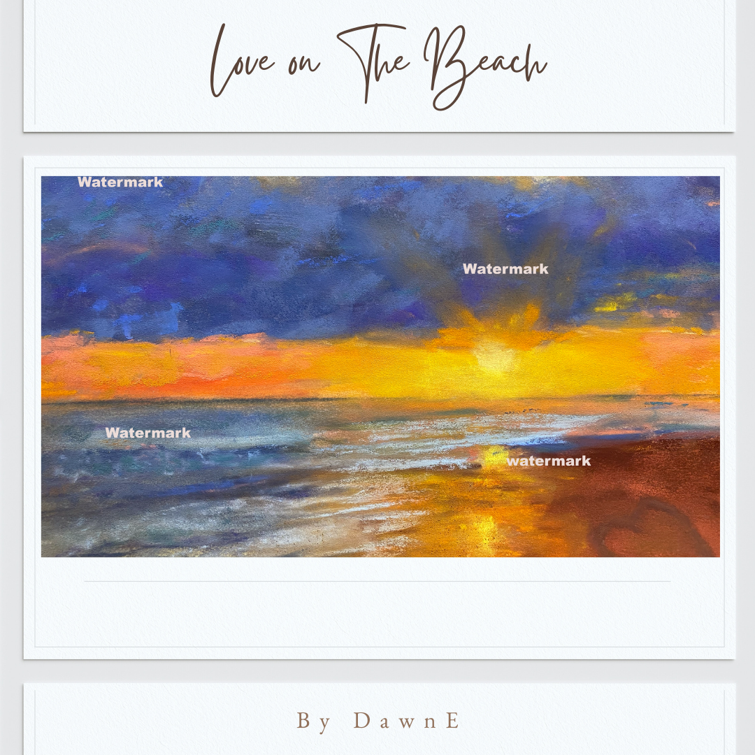 Love on The Beach 8 x 10 Print unframed